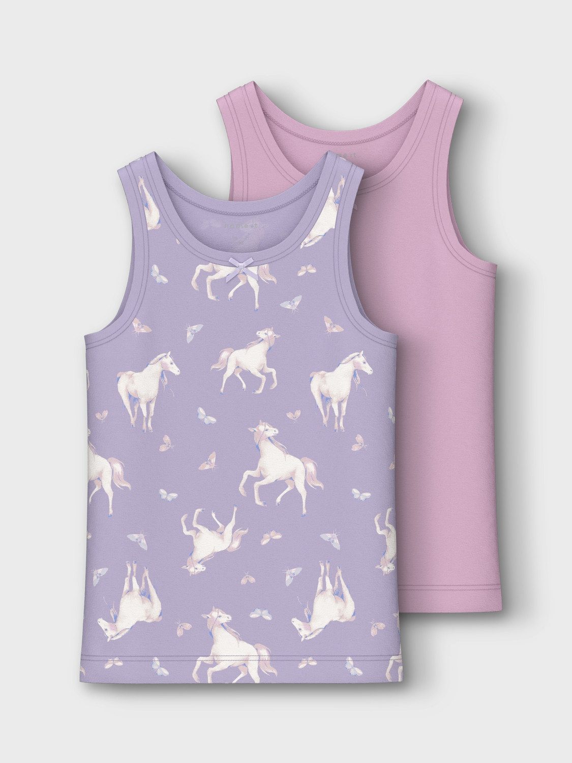 Name It Hemd NMFTANK TOP 2P PASTEL LILAC HORSE NOOS (set, 2 stuks)