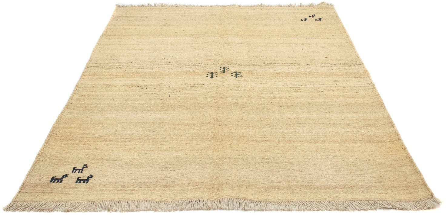 morgenland Wollen kleed Gabbeh-kleed met de hand geknoopt beige handgeknoopt