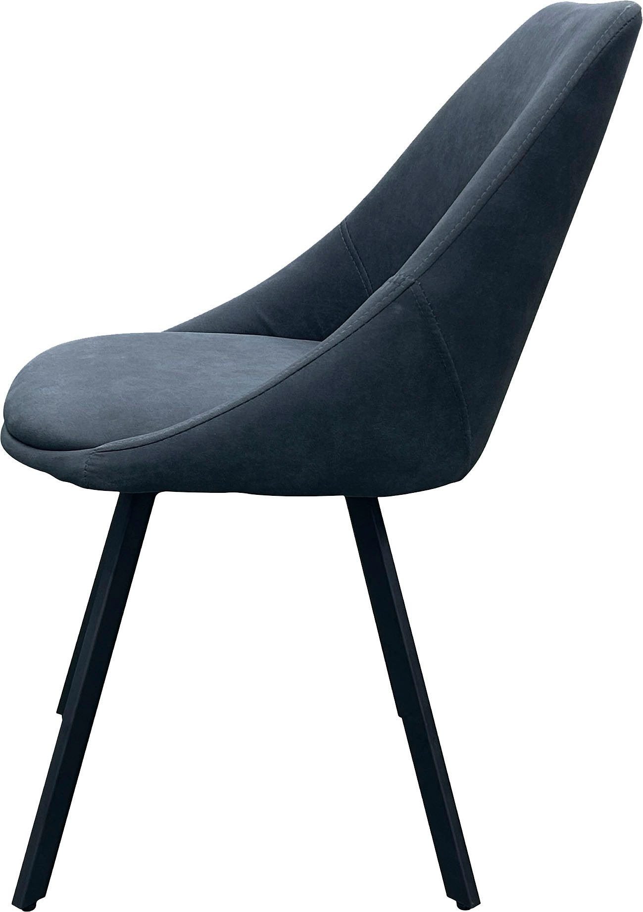 byLIVING Eetkamerstoel Jasper (2-stuks set) Zitkuip 360° draaibaar, zwart metaal, keukenstoel, diverse bekleding (set)