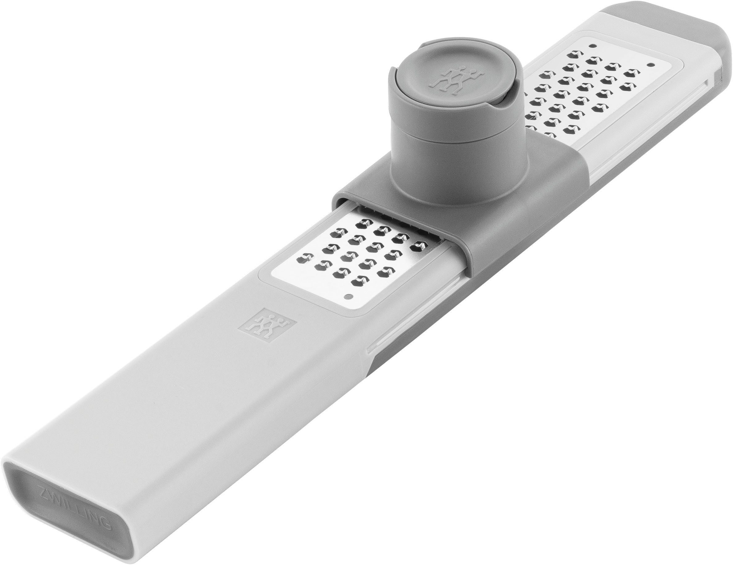 Zwilling Keukenrasp Fijne rasp met twee-weg rasptechnologie 3-in-1 multifunctionele rasp, met opvangbak en vingerbescherming (1 stuk)