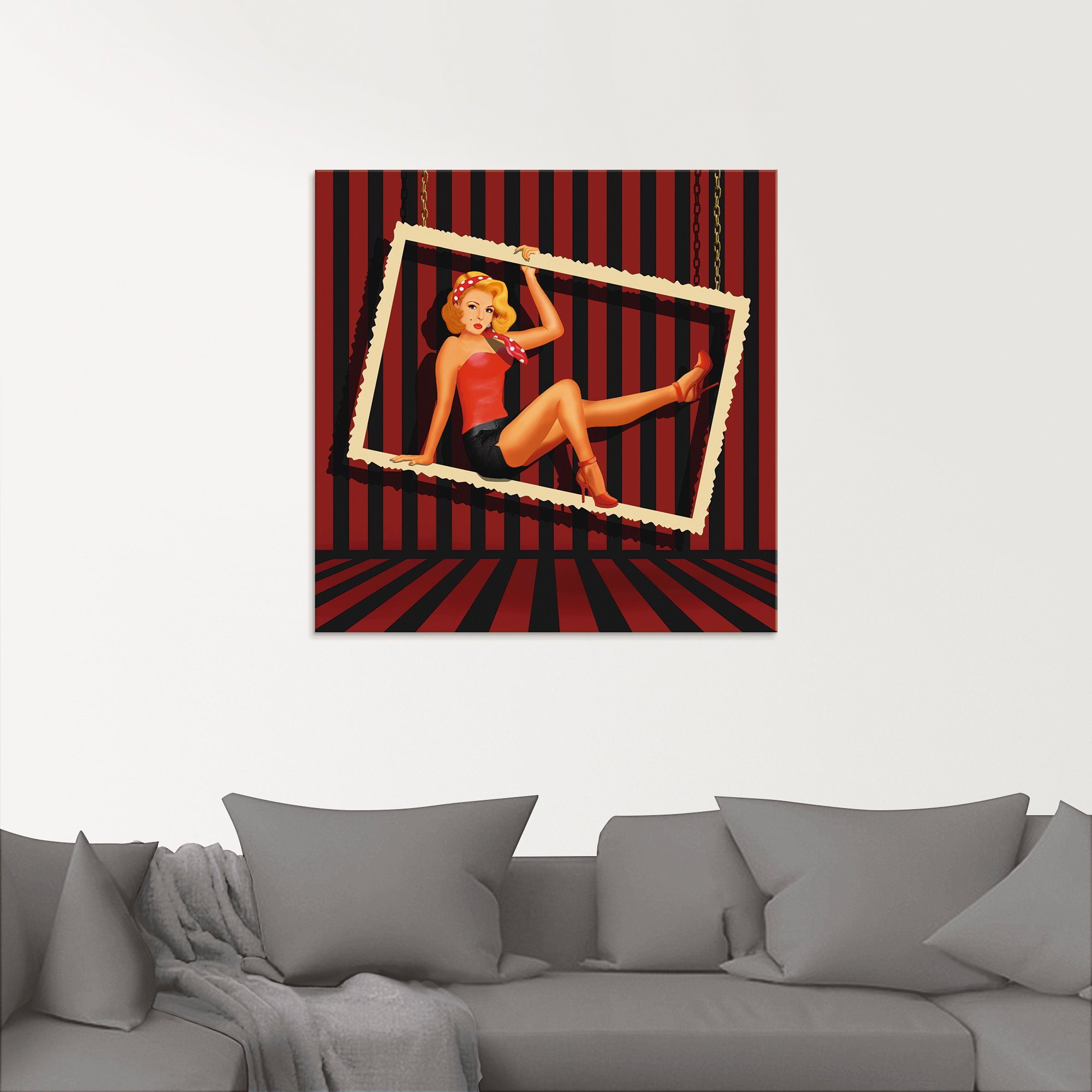 Artland Print op glas Schoonheid van de jaren 50