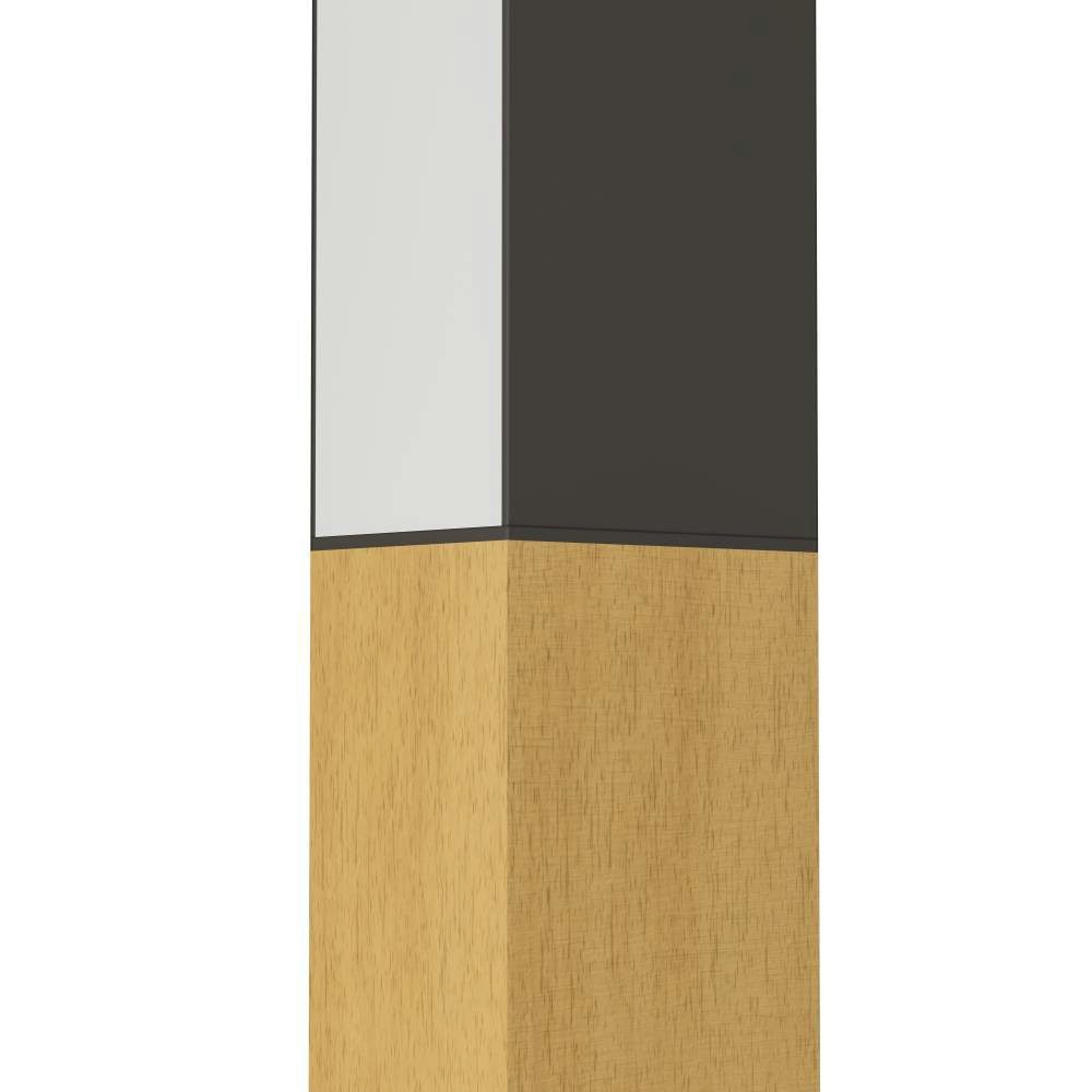 EGLO Wandlamp TUDONS Wandlamp, wand-ganglamp van metaal in zwart en hout in natuurlijk (1 stuk)
