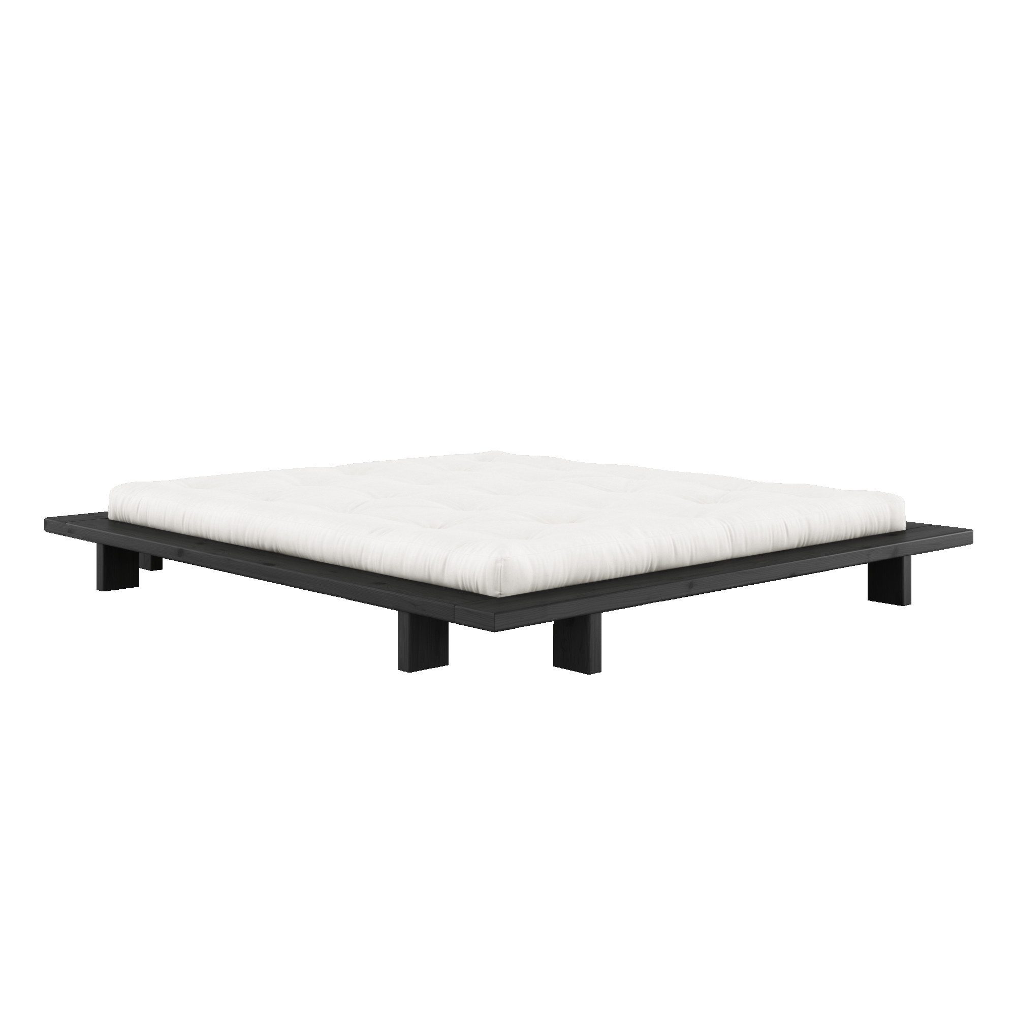 Karup Bedframe JAPAN BED grondbed, houten frame, futonbed, jeugdbed, houten bed Massief houten bed met lattenbodem, massief grenen, bed zonder hoofdeinde