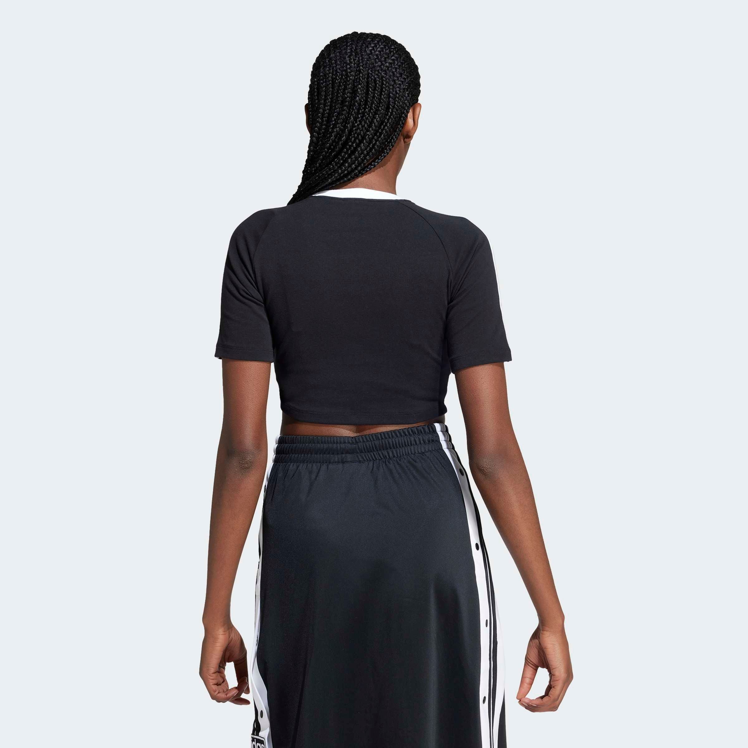 adidas Originals T-shirt 3 S BABY TEE Cropped drie-strepen shirt