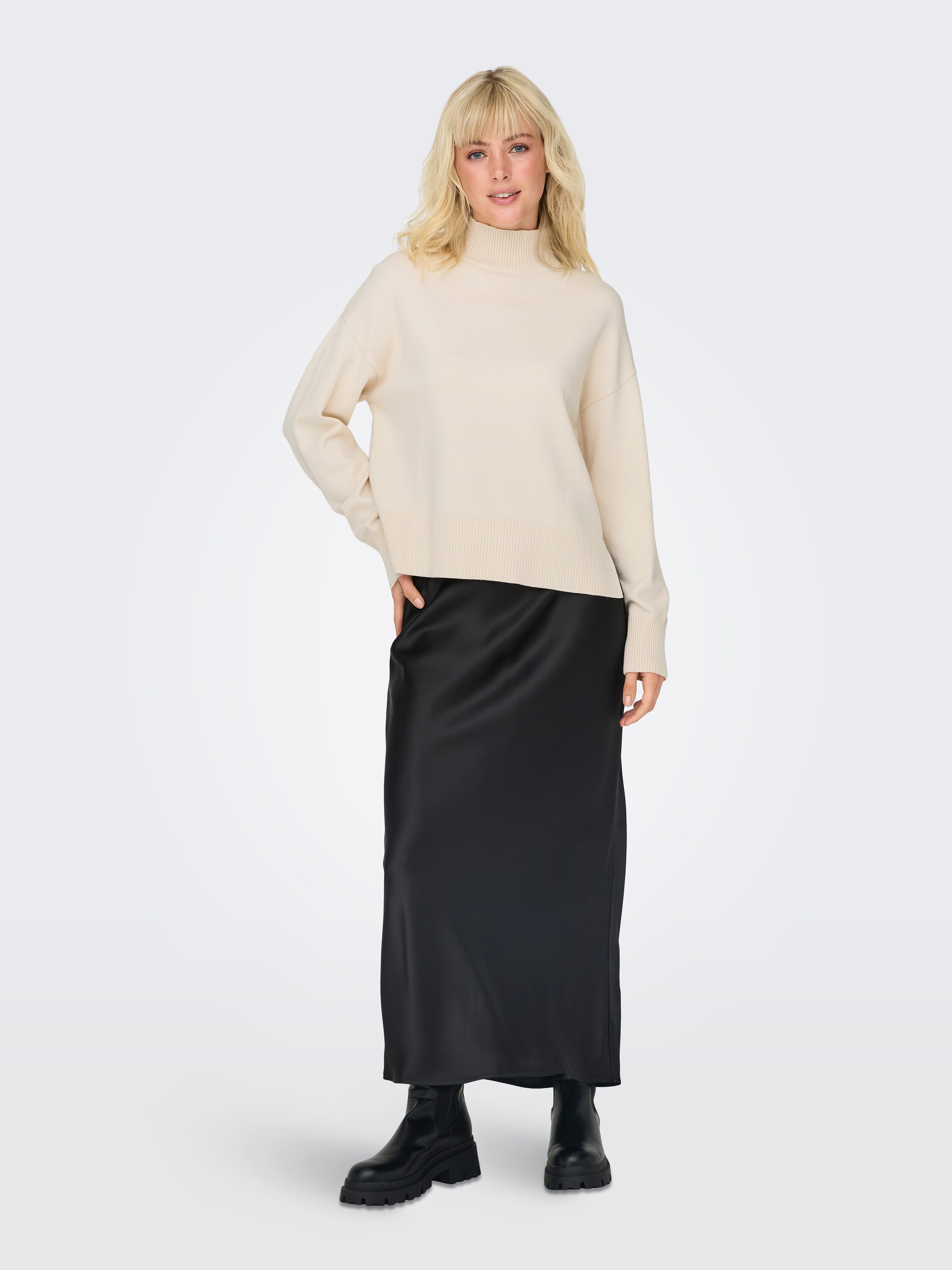 Only Trui met staande kraag ONLBARI L S HIGHNECK KNT