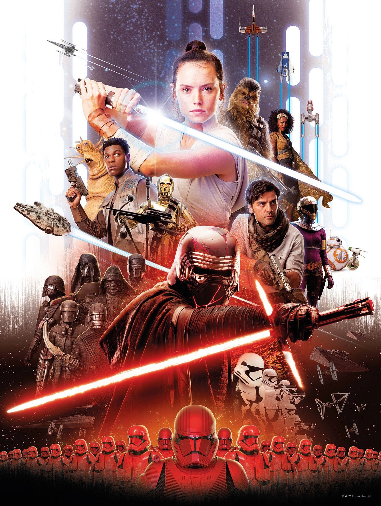 Komar wanddecoratie Star Wars Movie Poster Rey, zonder lijst