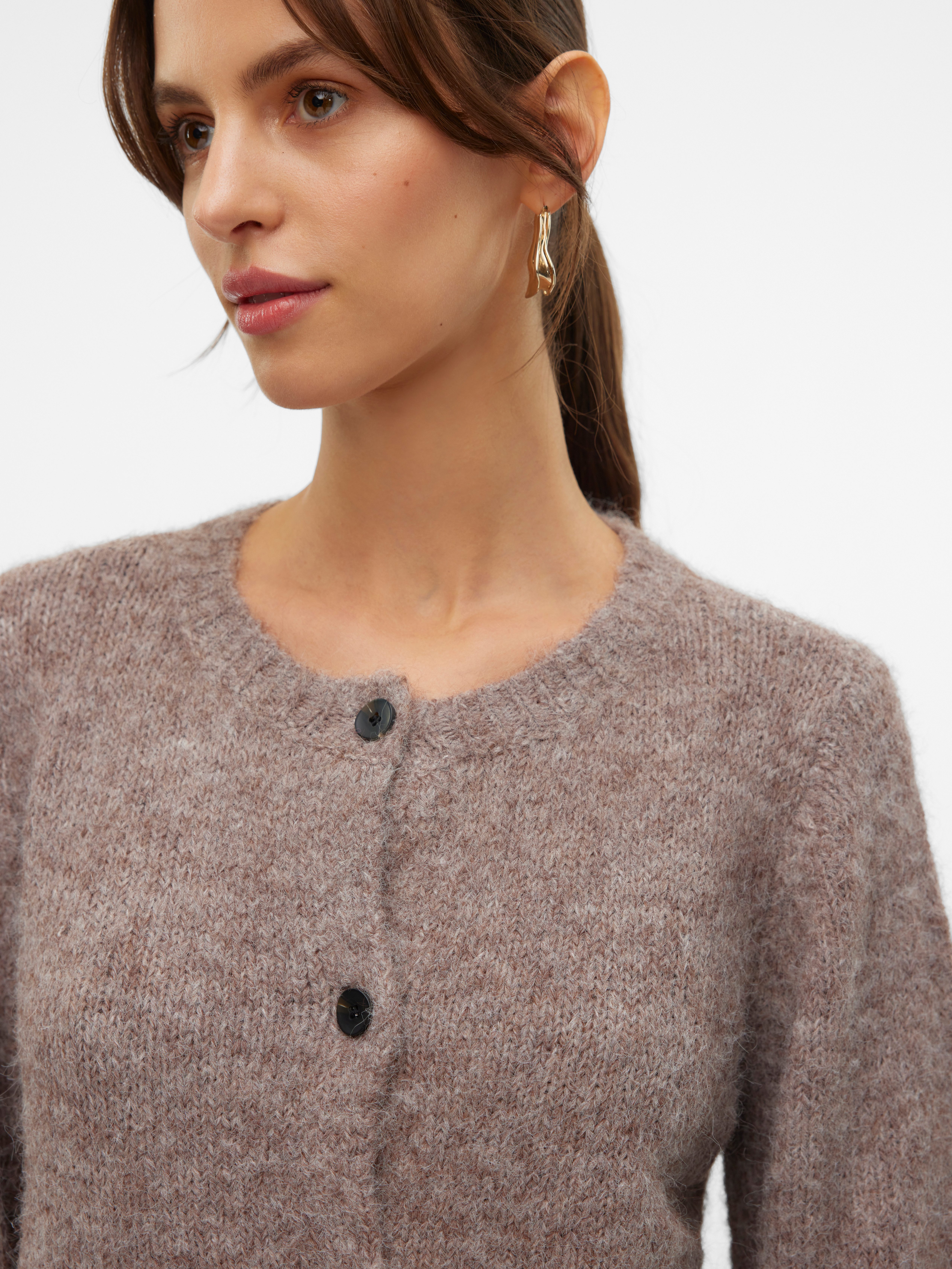Vero Moda Vest VMNOVAH LS O-NECK BUTTON CARDI GA NOOS