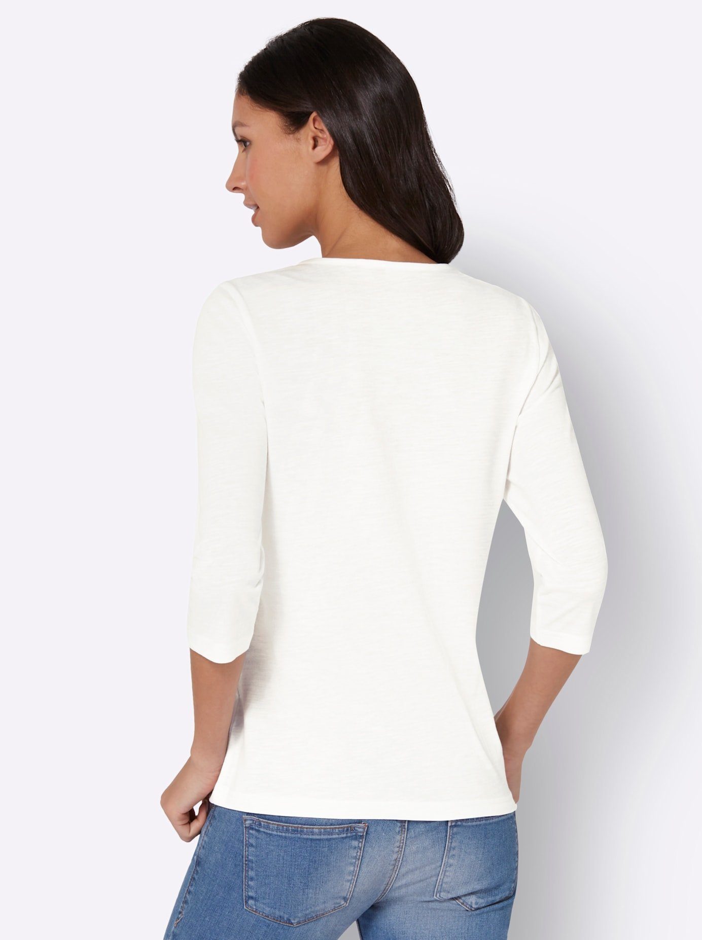 Classic Basics Shirt met 3/4-mouwen (1-delig)