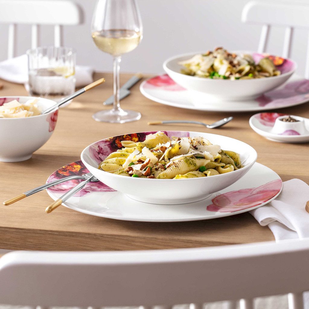 Villeroy & Boch Servies Roos Garden Made in Germany, Fine China porselein (set, 4-delig)