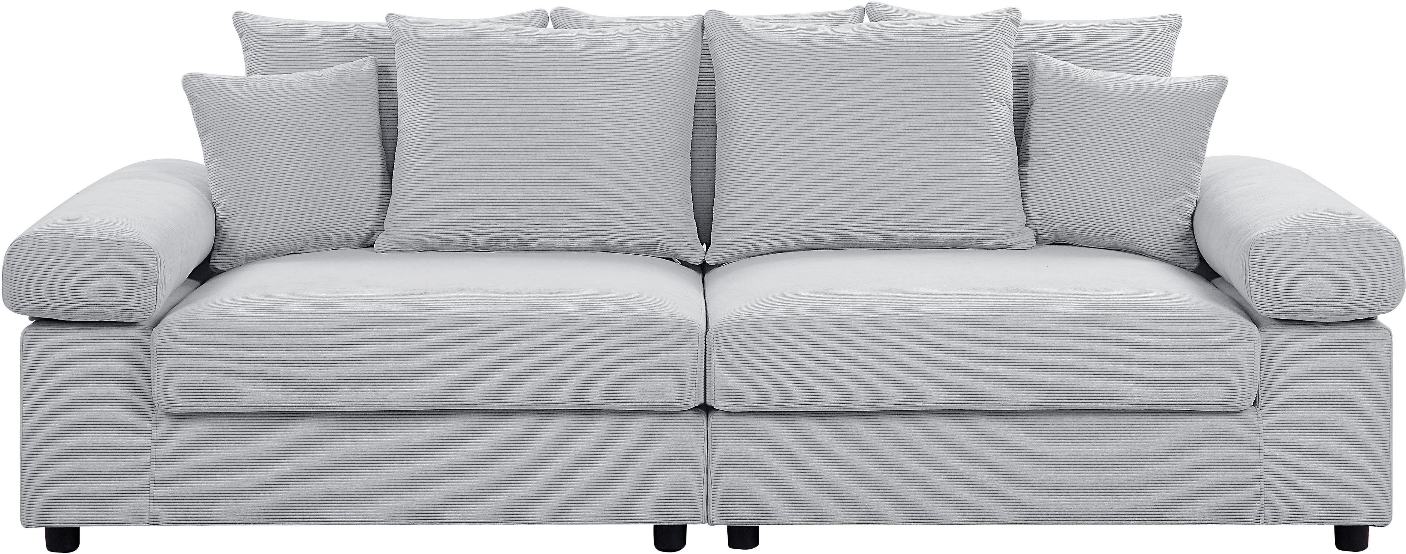ATLANTIC home collection Megabank Bjoern met cordbekleding, xxl-zitoppervlak, met binnenvering, vrij plaatsbaar