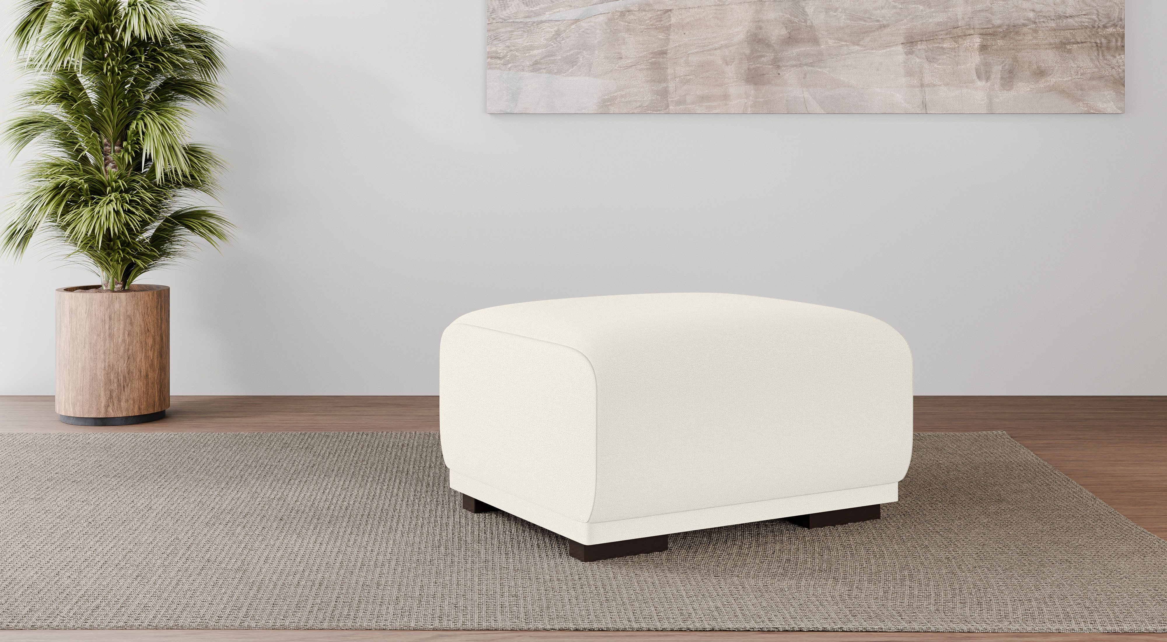 Home affaire Hocker BORNHOLM, kleine poef passend bij de serie, afmetingen B/D/H: 61/72/46 cm hockers beige