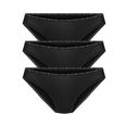 tommy hilfiger underwear bikinibroekje 3p bikini (set, set van 3) zwart