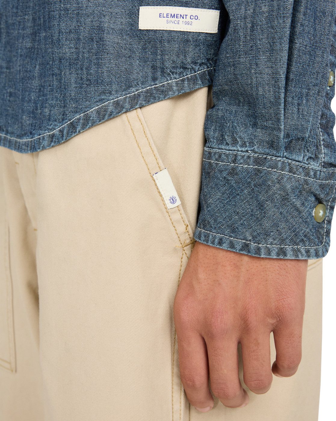 Element Overhemd met lange mouwen Button Down Regular Chambray