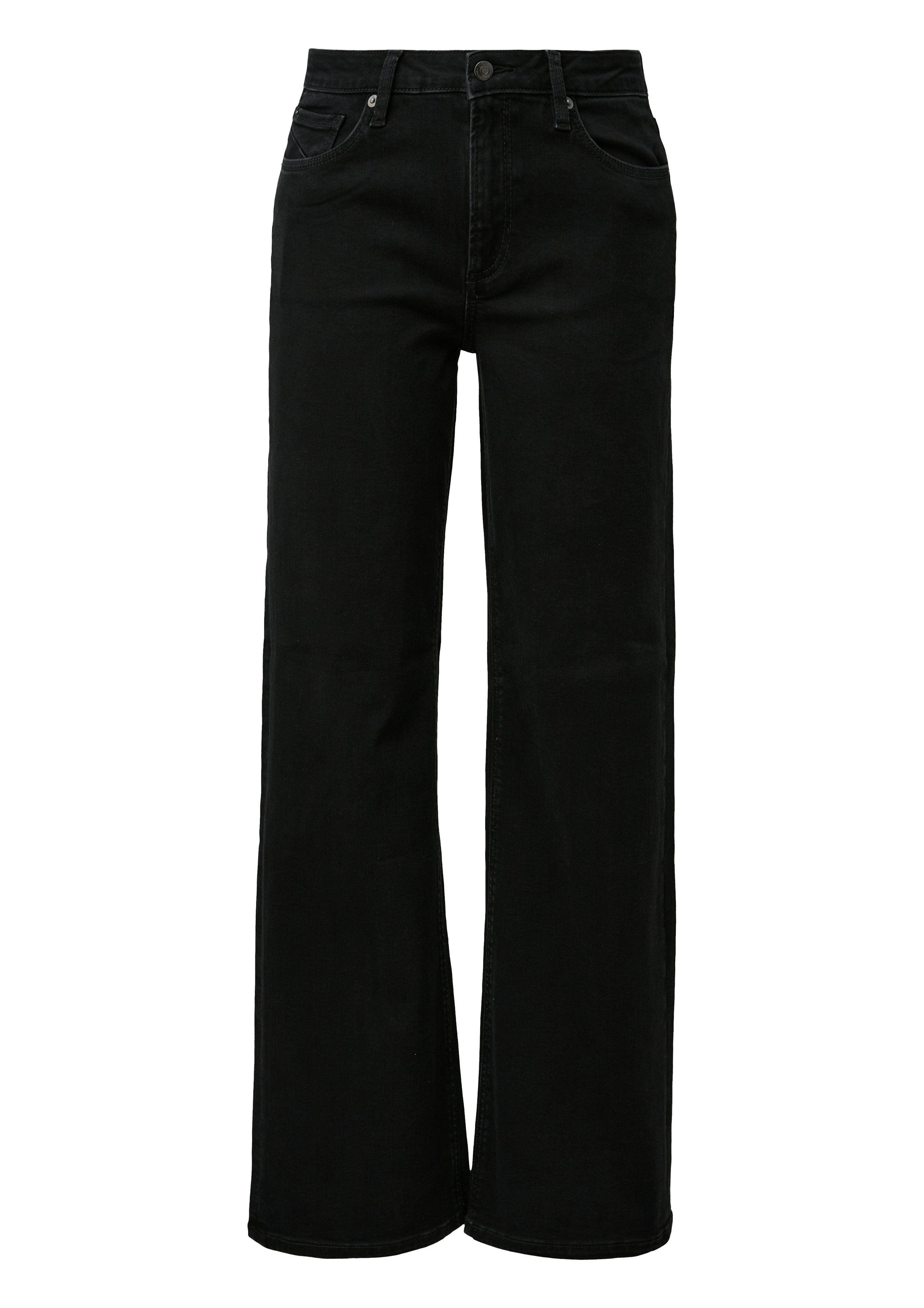 Q/S designed by Stretch jeans CATIE Wide Leg in blauwe wassing