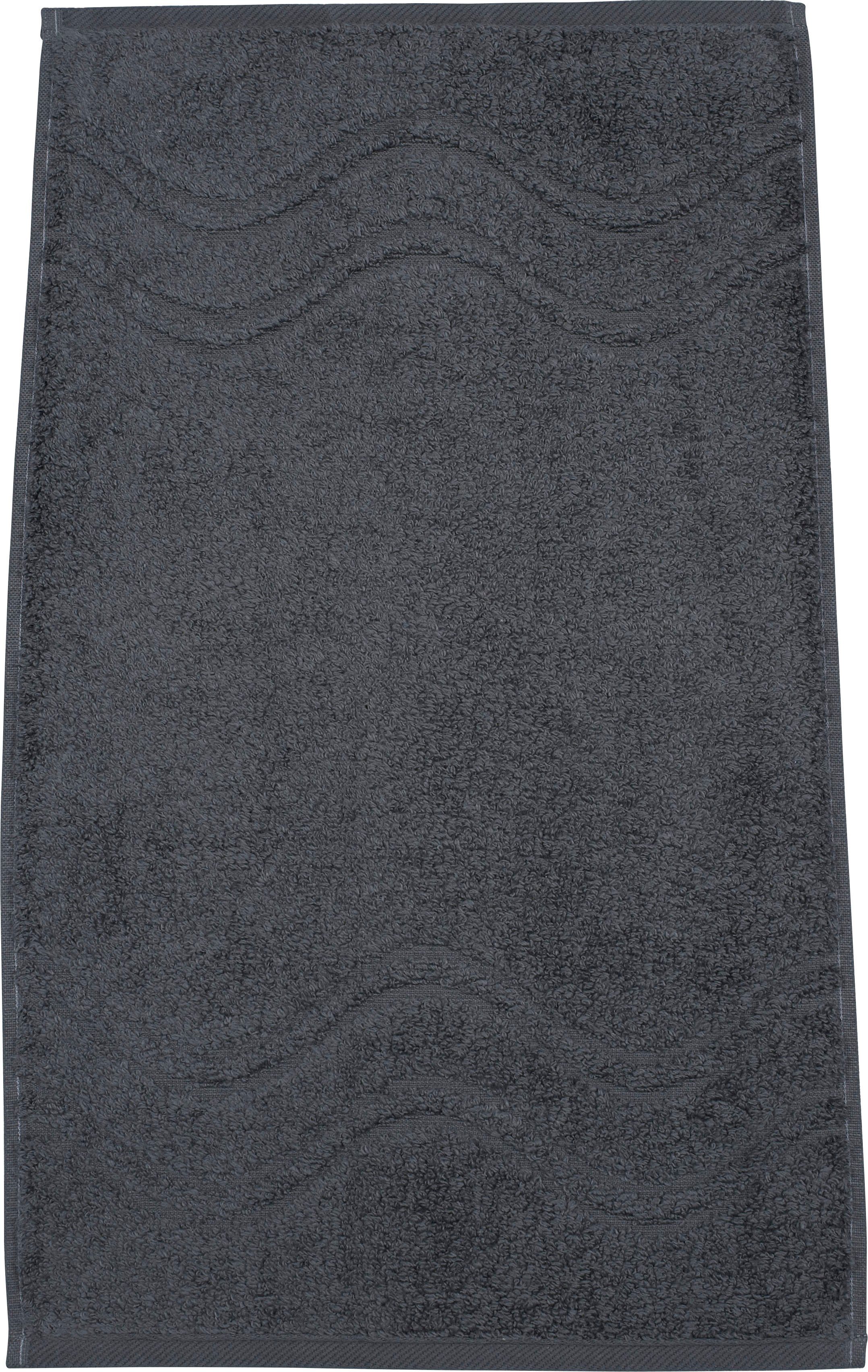 ROSS Gastendoek Cashmere feeling met golven-randdessin (6-delig)