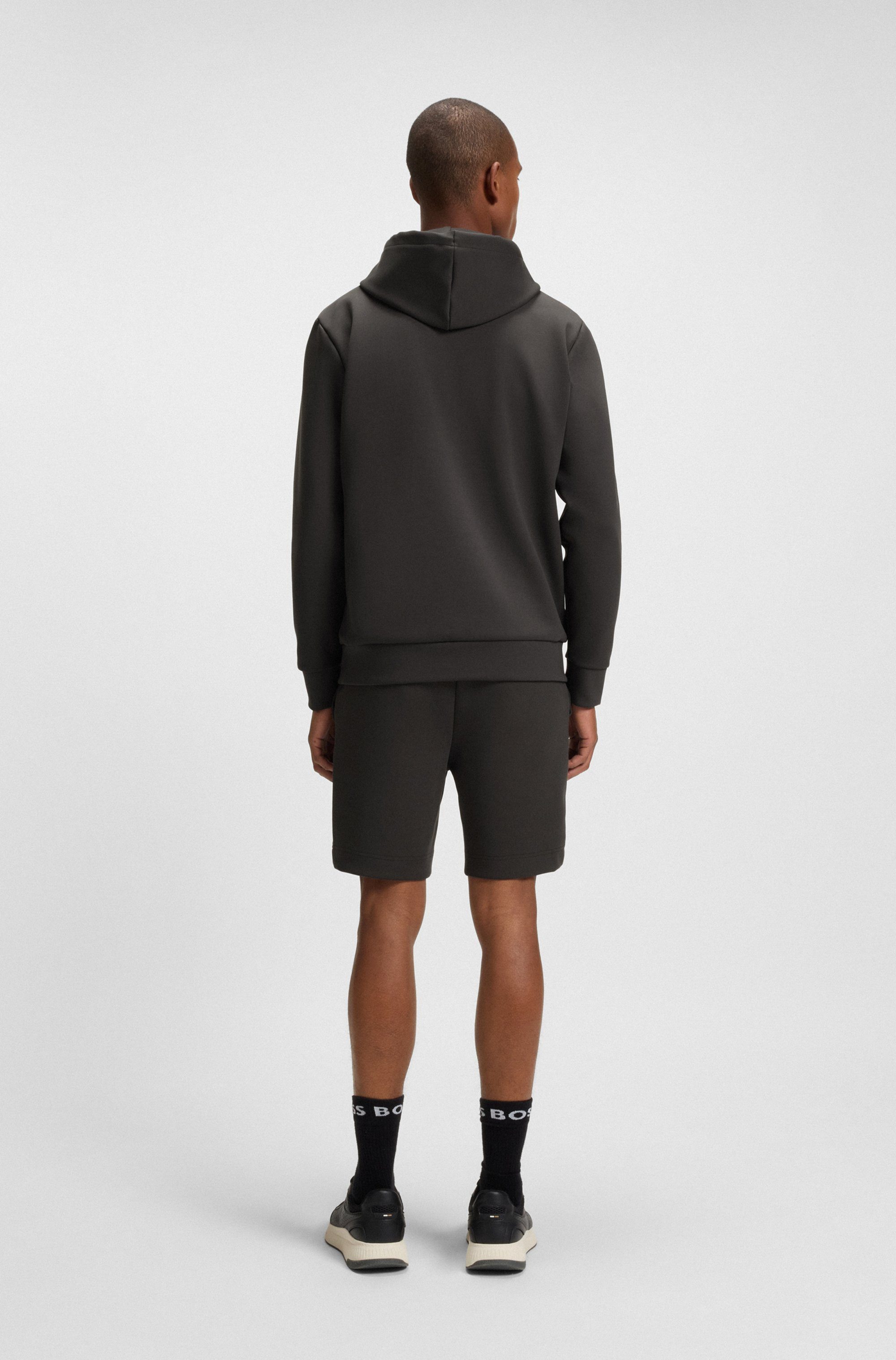 BOSS GREEN Hoodie Soody Zone met geperst logo en sportieve strepen