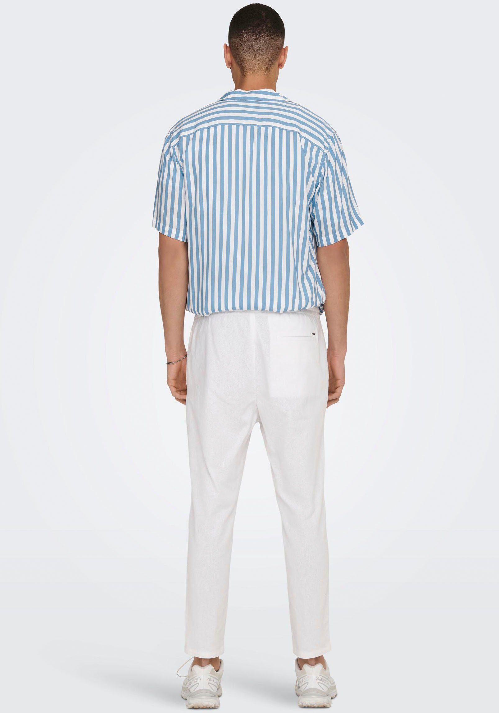 ONLY & SONS Stoffen broek ONSLINUS CROP 0007 COT LIN PNT NOOS