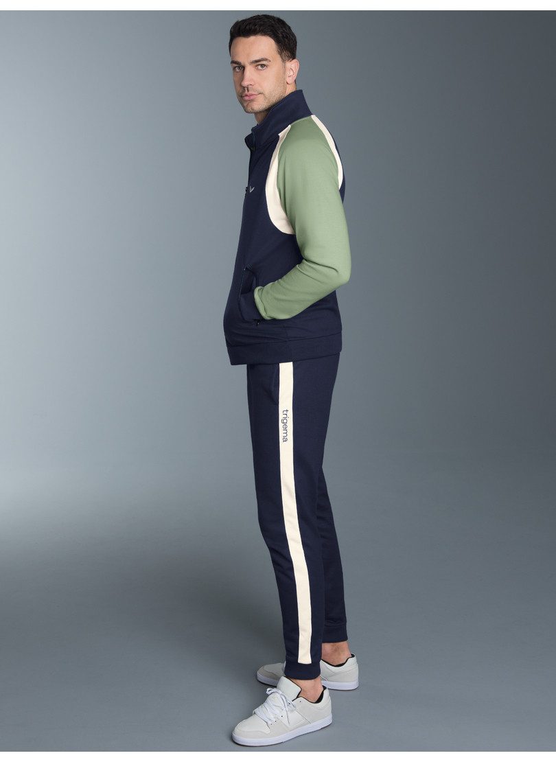 Trigema Vrijetijdscombinatie TRIGEMA Joggingpak in driekleurig design (1-delig)