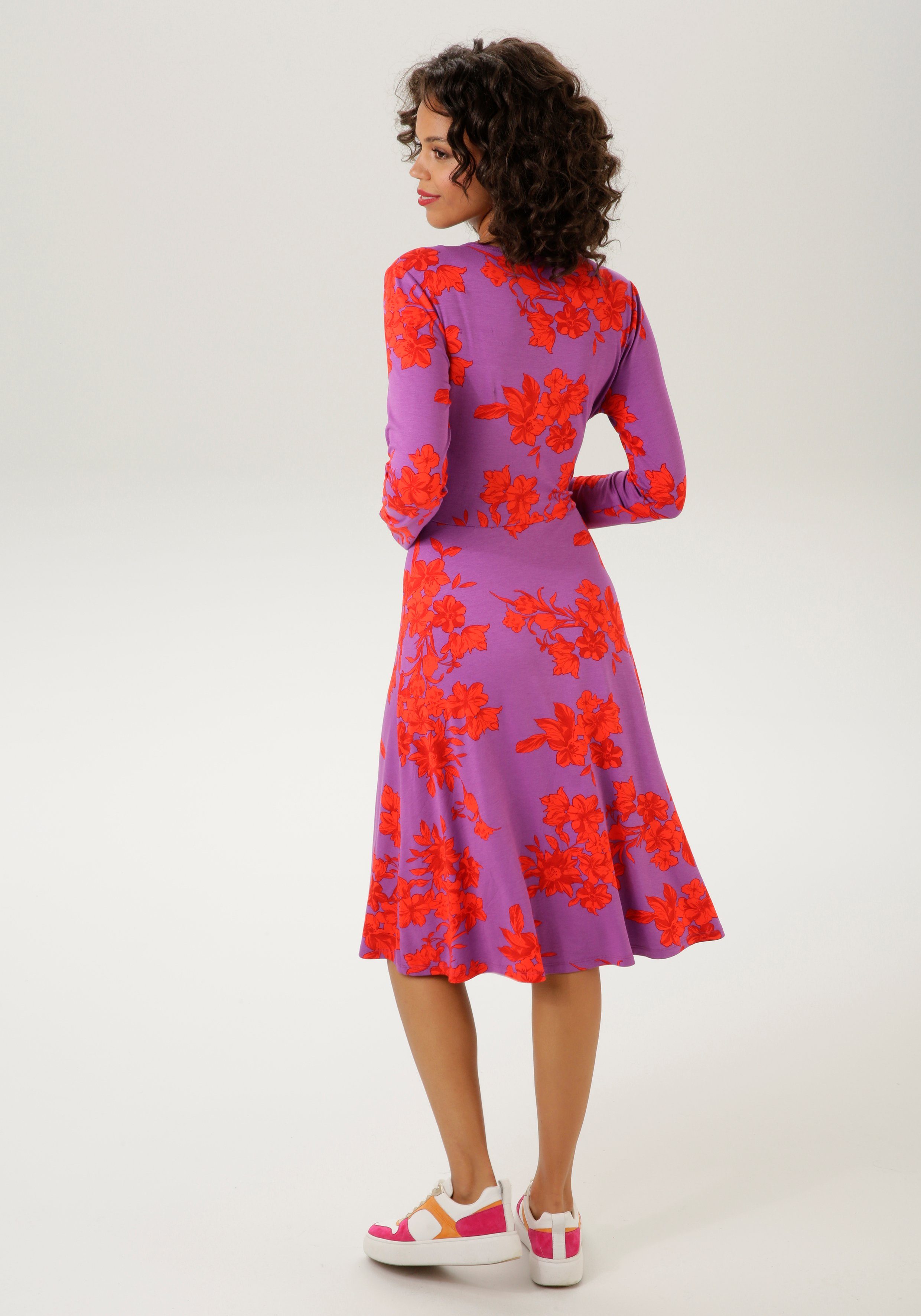 Aniston CASUAL Jerseyjurk in wikkel-look nieuwe collectie