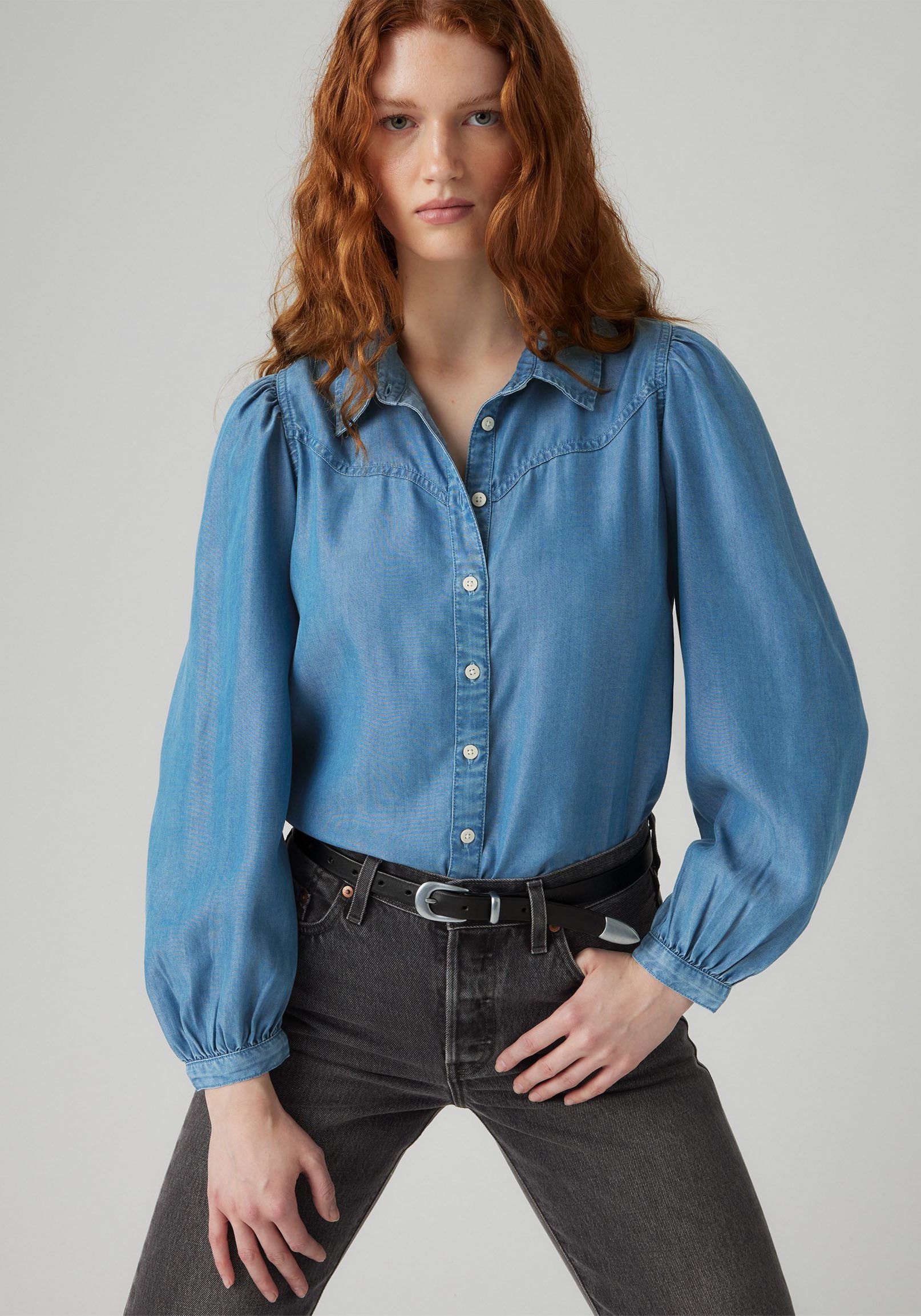 Levi's® Blouse met lange mouwen Met pofmouwen
