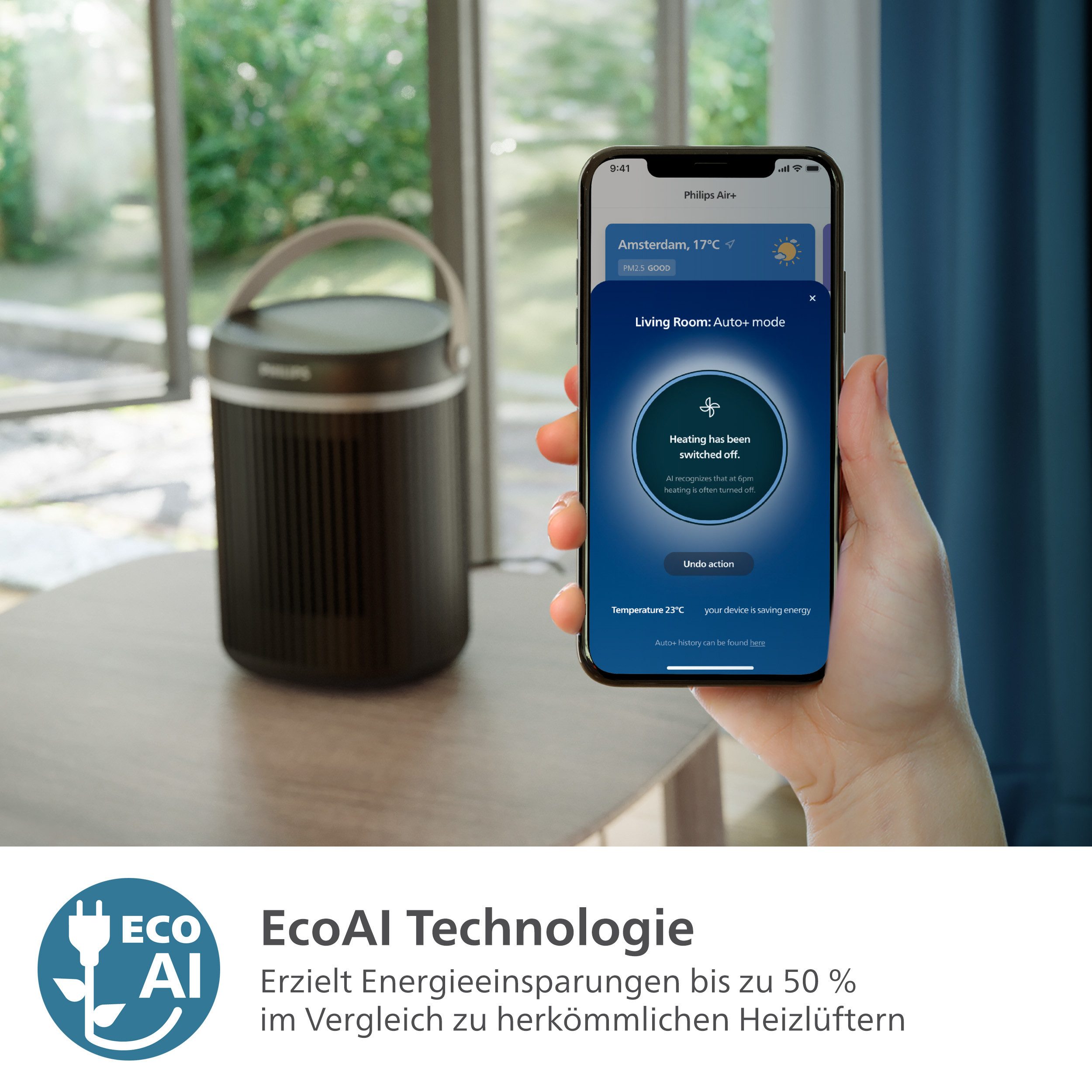 Philips Ventilatorkachel Van keramiek, compact 3000 Series CX3120/01, bespaart tot 50% energie