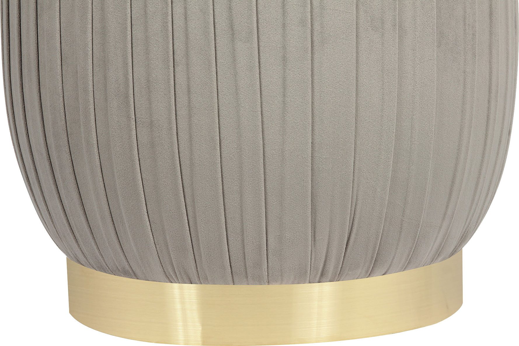 Kayoom Hocker Kruk Lyla 125, elegante uitstraling door goudkleurige sokkel, fluwelen bekleding fluweelzacht, gestikte siernaad, roestvrijstalen voet, hoogwaardige fluwelen bekleding (1 stuk)