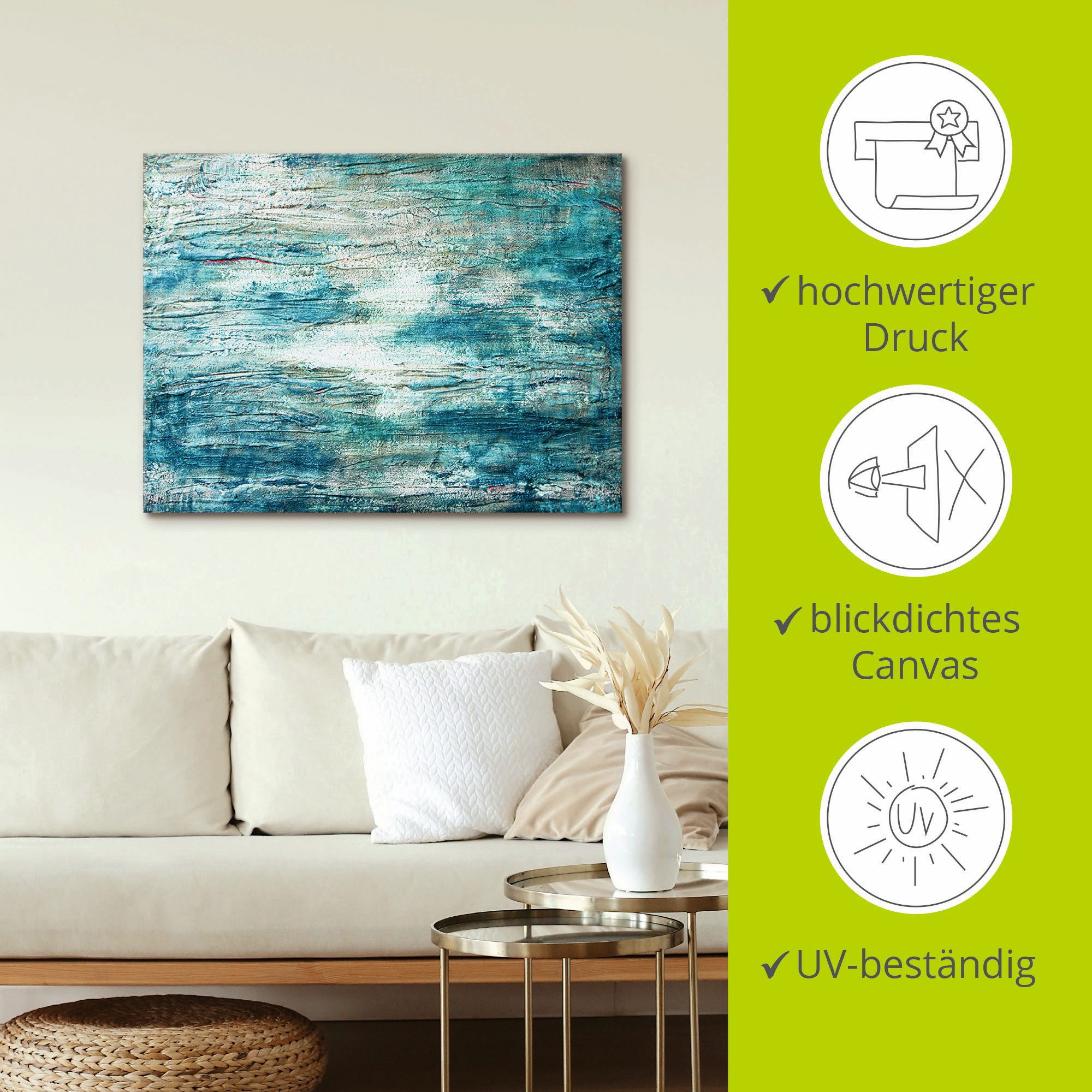 Artland Artprint Abstracte schilderkunst aquarel als artprint op linnen, poster, muursticker in verschillende maten