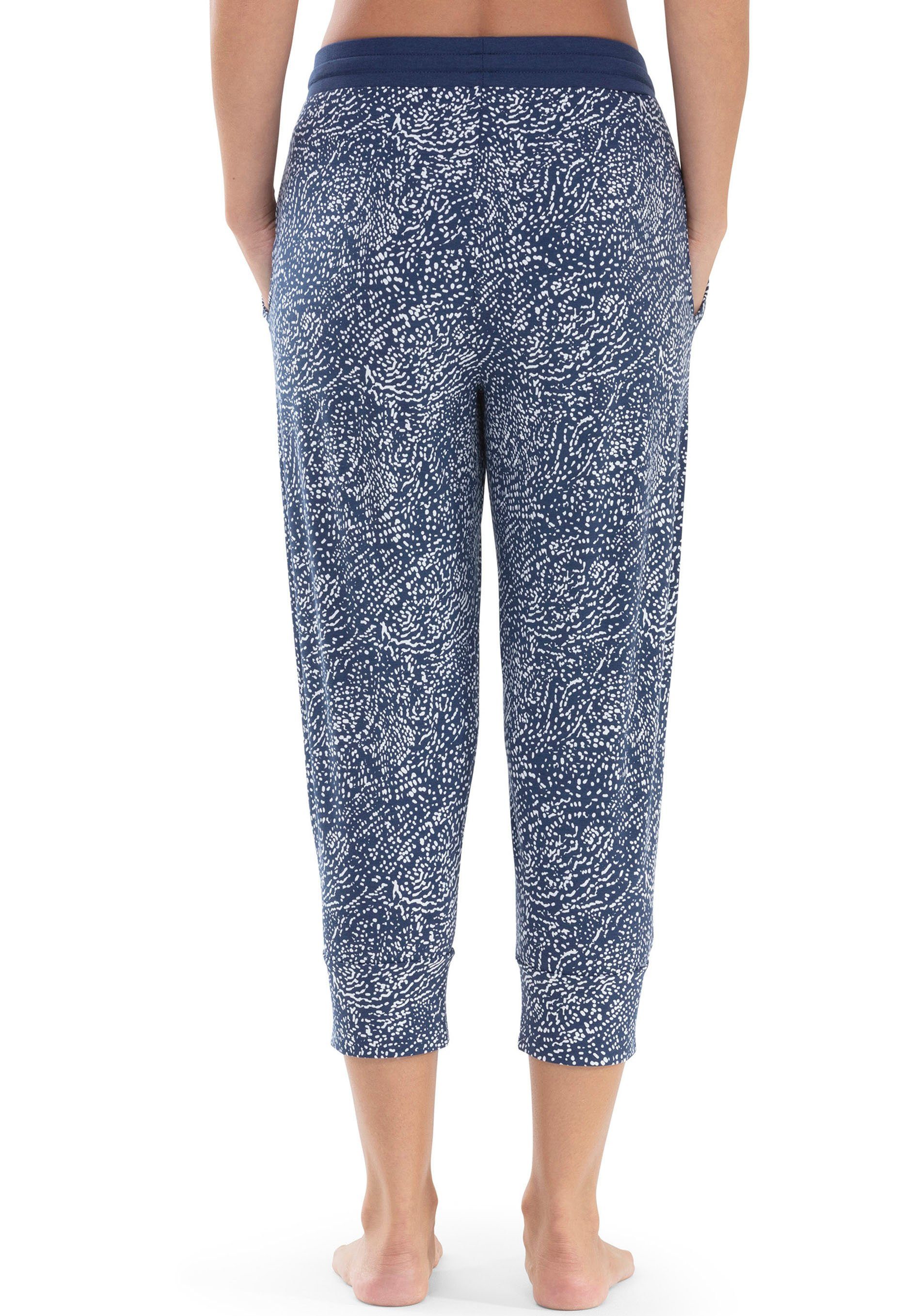 Mey Capripyjama Liah met gedessineerde broek en eenvoudig bovenstuk (set, 2-delig)