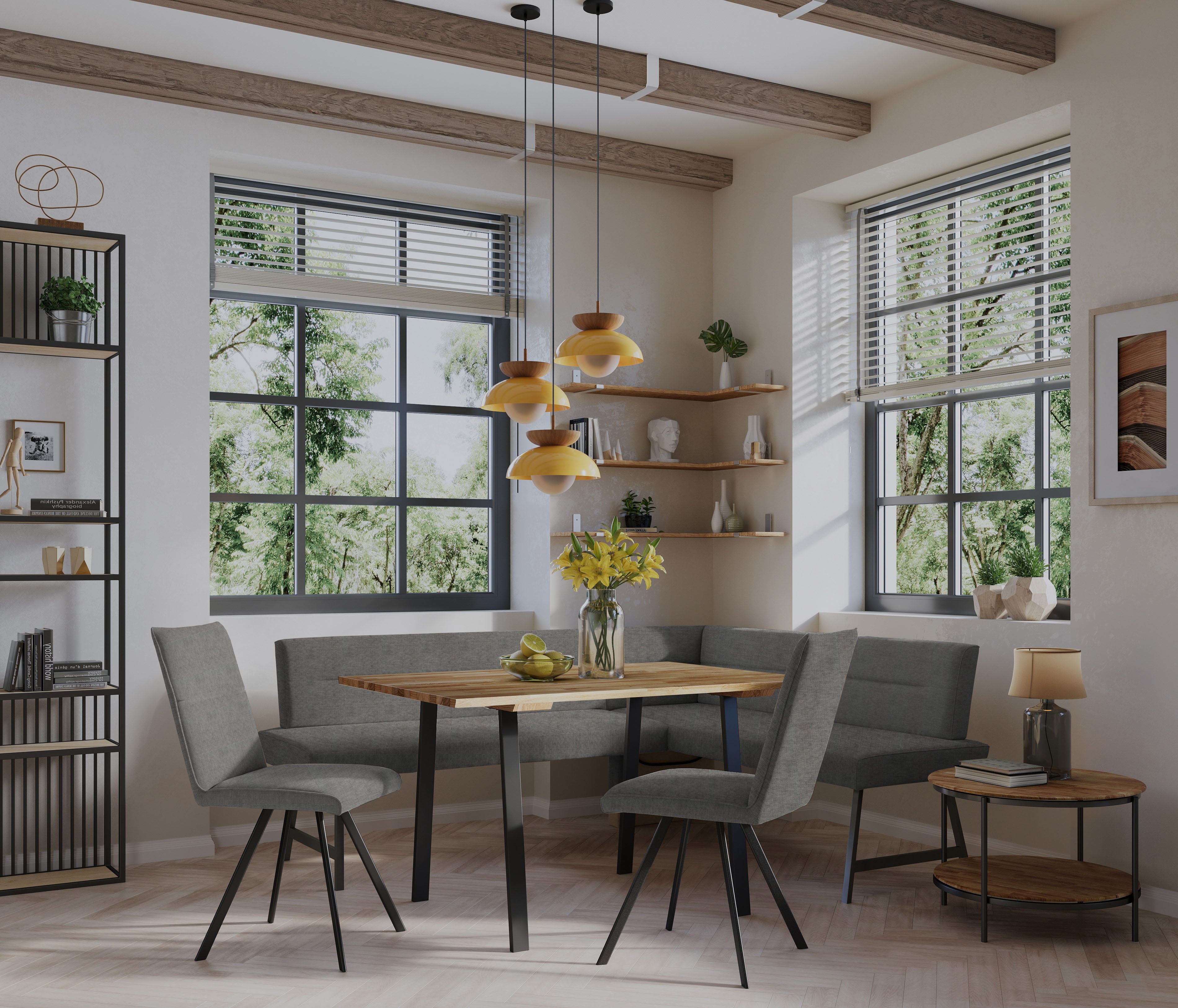 Home affaire Stoel met 4 poten Sava Metalen frame (set, 2 stuks)