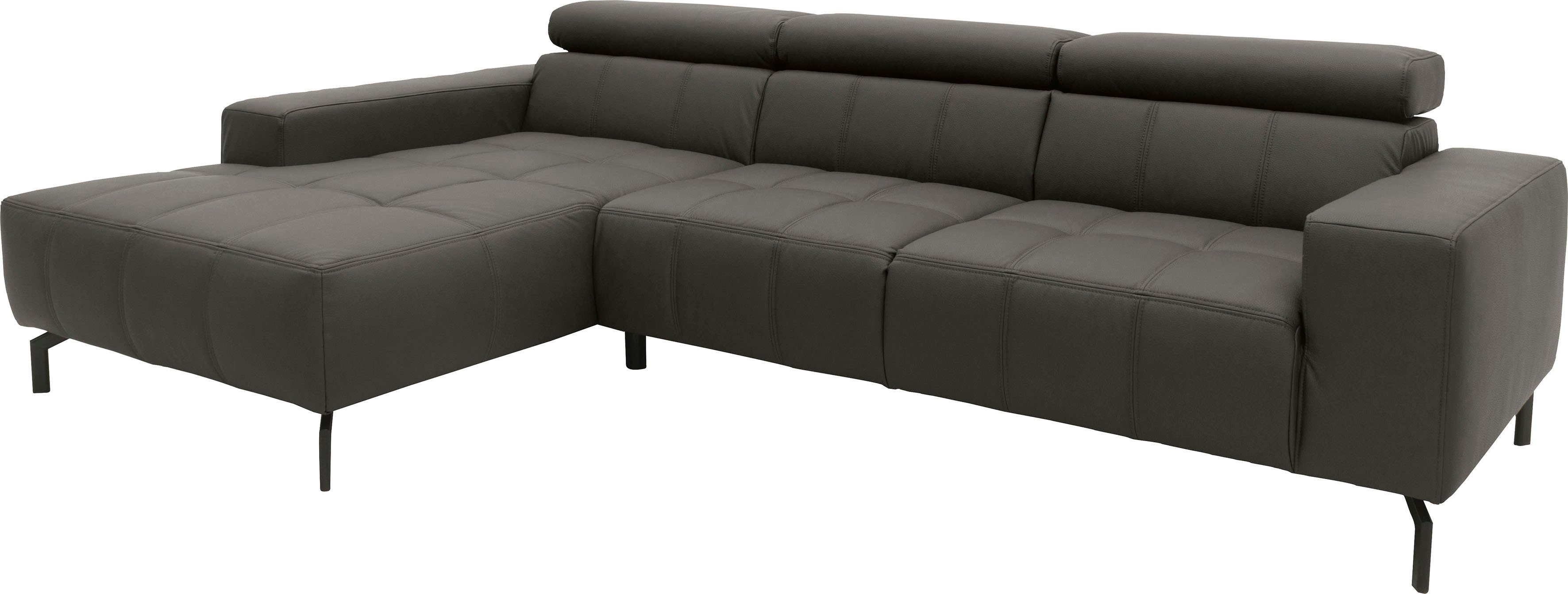 DOMO collection Hoekbank Cunelli mooie zitnaden als designelement, stevige zitcomfort, L-vorm