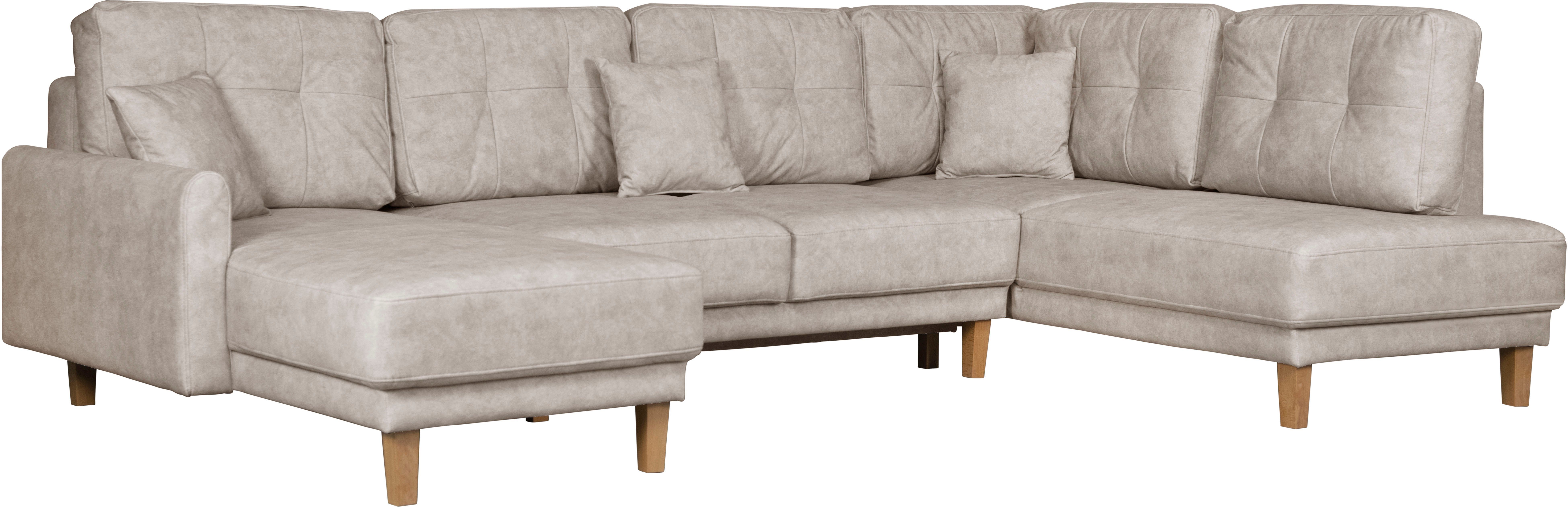 Home affaire Zithoek TRIPLO U-vorm optioneel met slaapfunctie, B/D/H: 310/192/90 cm (3-delig)