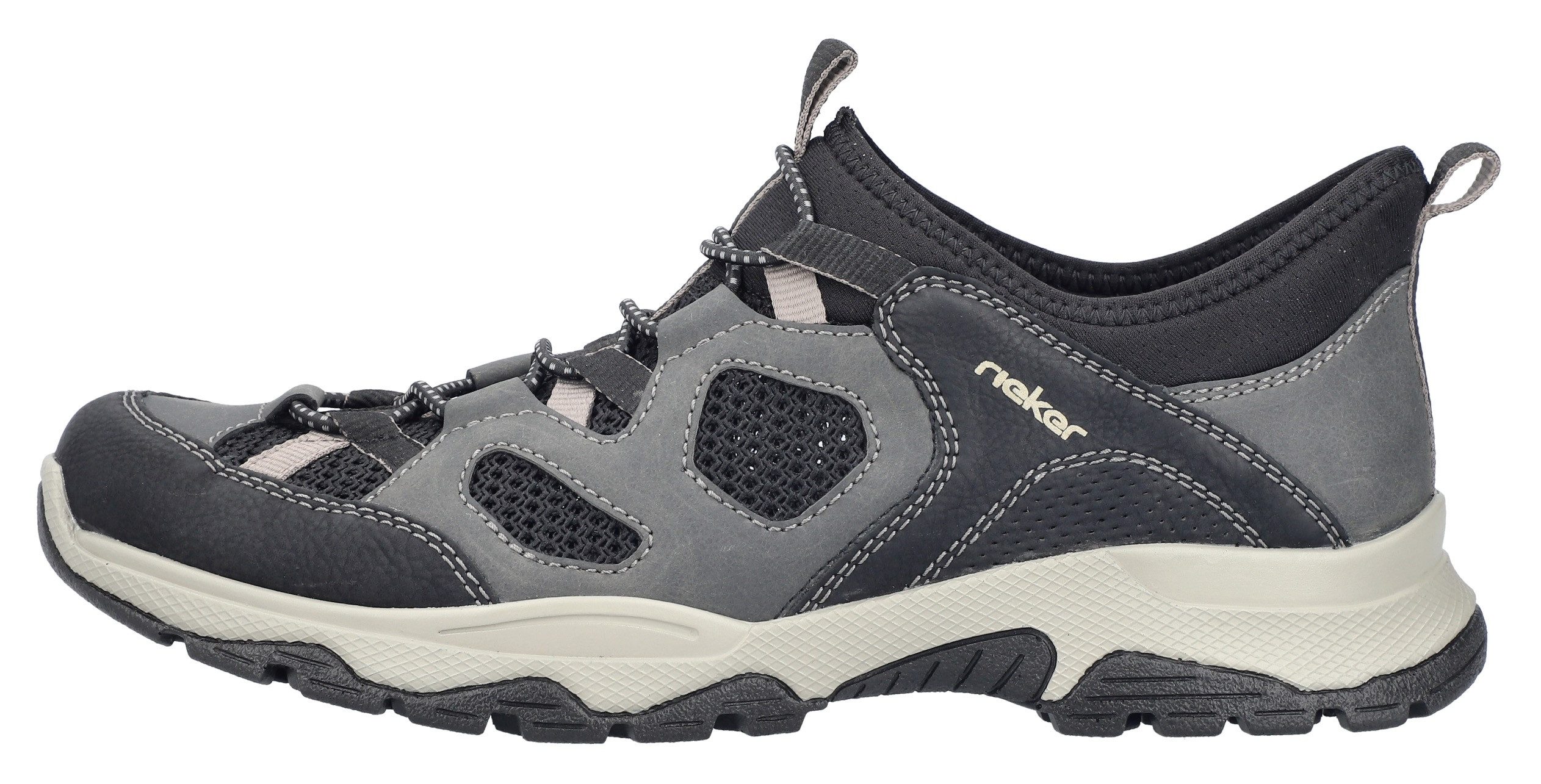 Rieker Slip-on sneakers , trekking schoen, outdoorschoen, instapschoen met elastiek