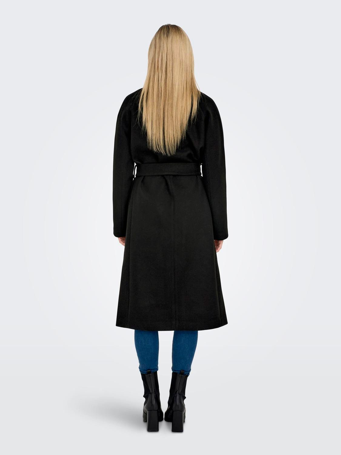 Only Lange jas ONLEMMA LIFE HIGH NECK COAT OTW