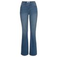 h.i.s bootcut jeans high waist waterbesparende fabricage dankzij ozon wash blauw