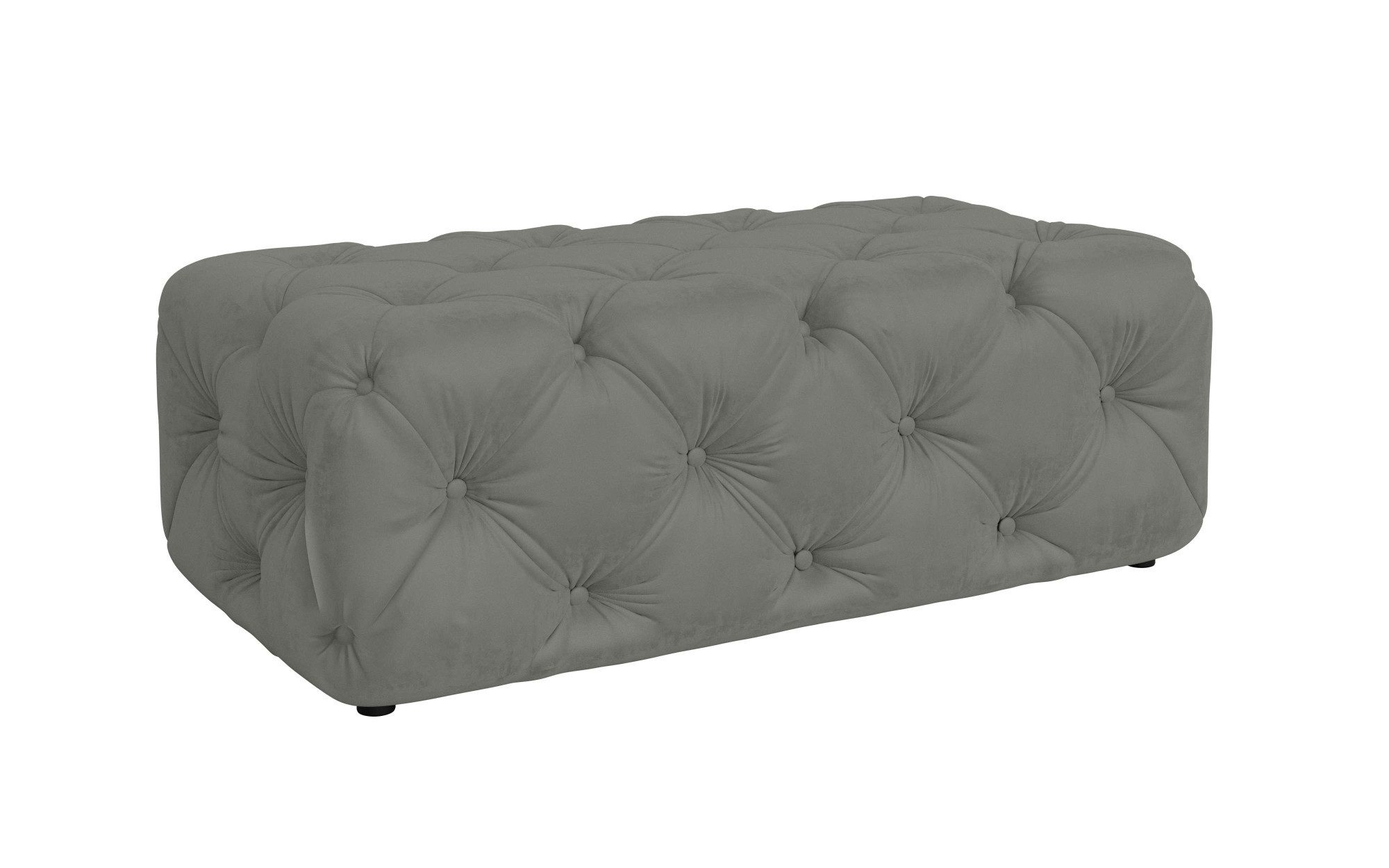 Places of Style Hocker FOLLINA Beklede poef met klassieke Chesterfield-knopafwerking