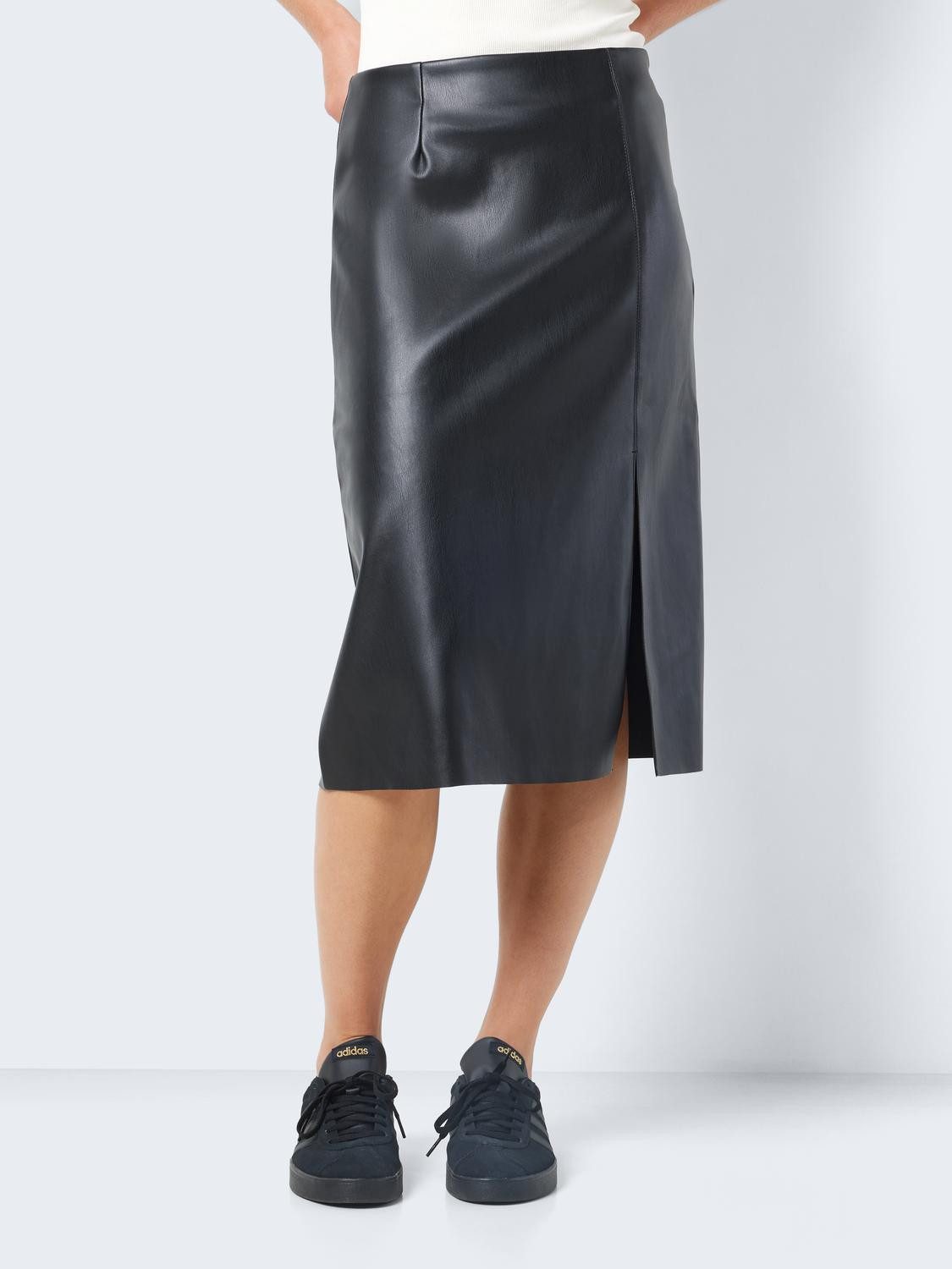 Noisy may Imitatieleren rok NMCLARA HW SLIT MIDI LENGTH SKIRT