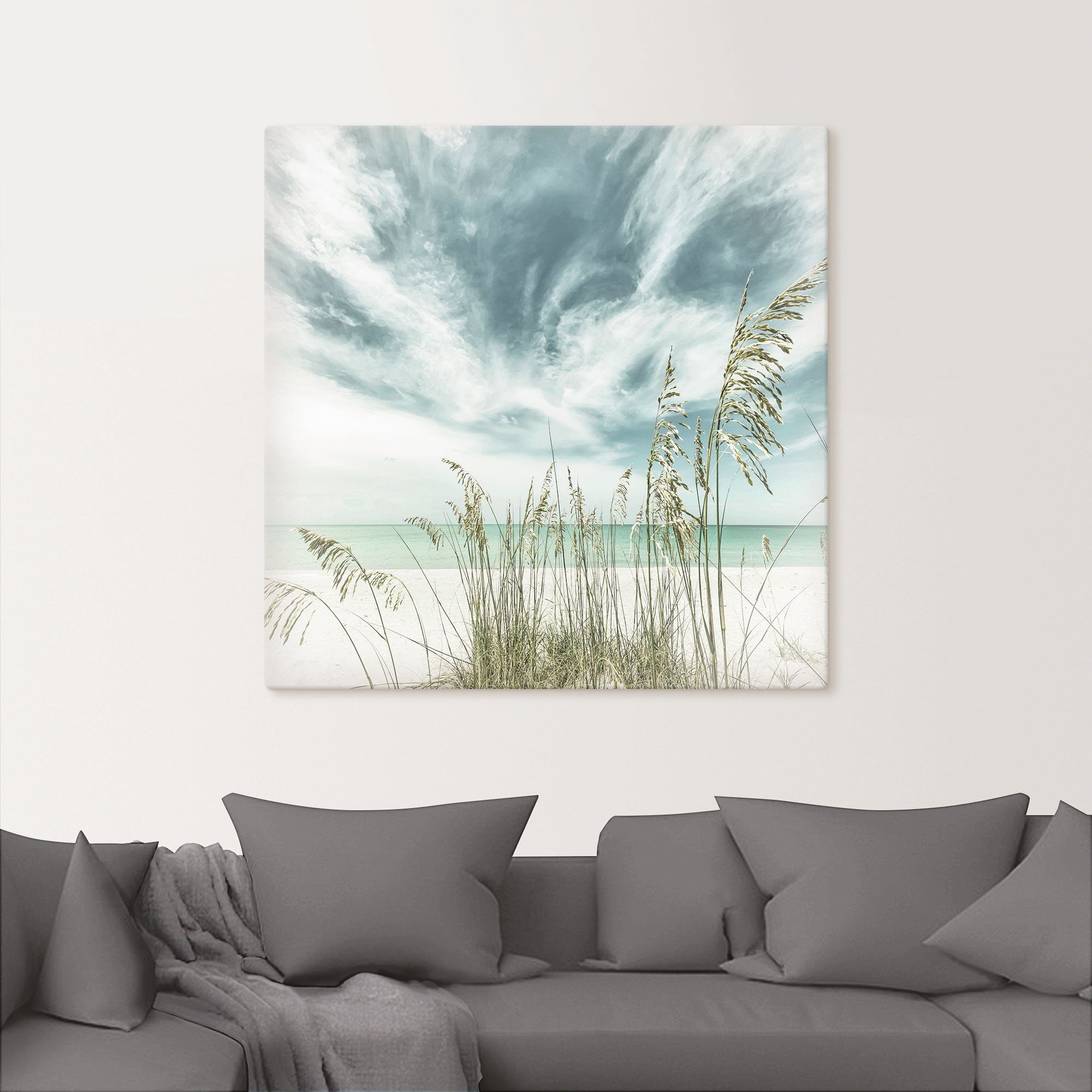 Artland Artprint Alleen aan het strand als artprint op linnen, poster in verschillende formaten maten
