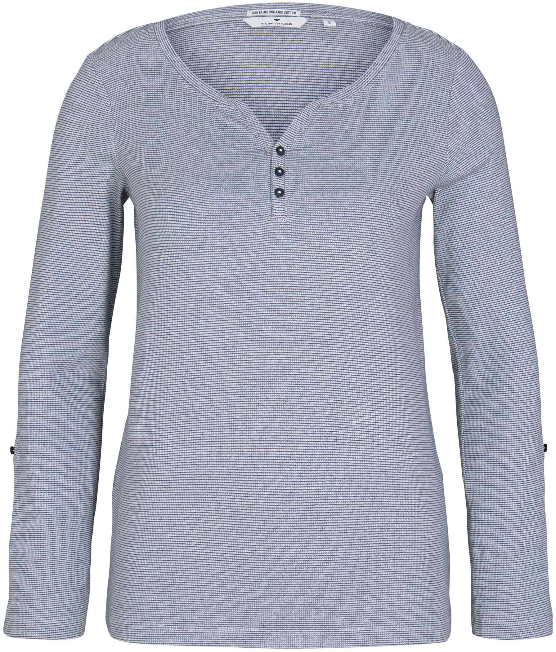 Tom Tailor Shirt met lange mouwen Tom Tailor Dames Henleyshirt