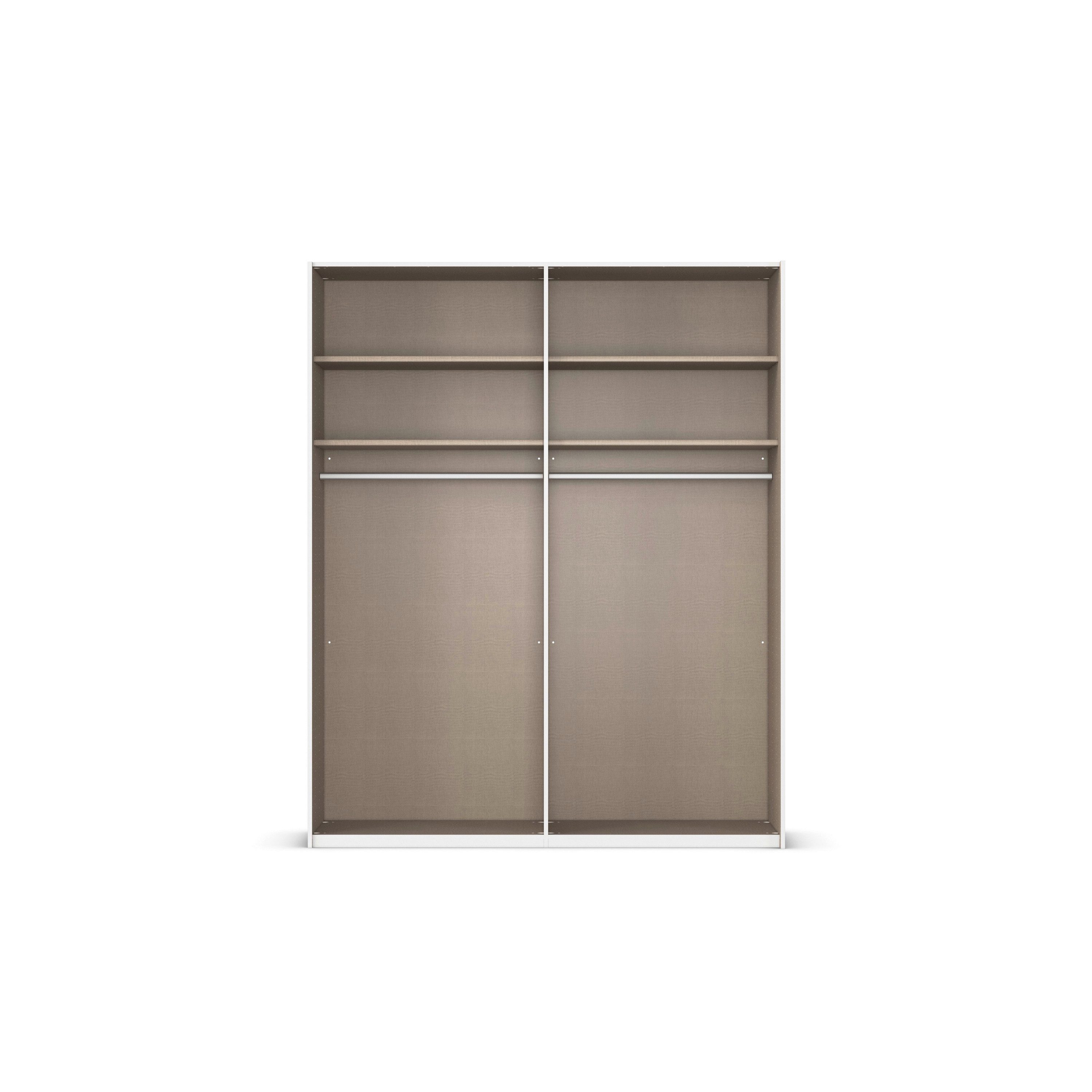 rauch Schuifdeurkast Kledingkast kast garderobe slaapkamerkast SCALE-LINE edel uiterlijk met buikband in corpuskleur spiegelfront made in germany