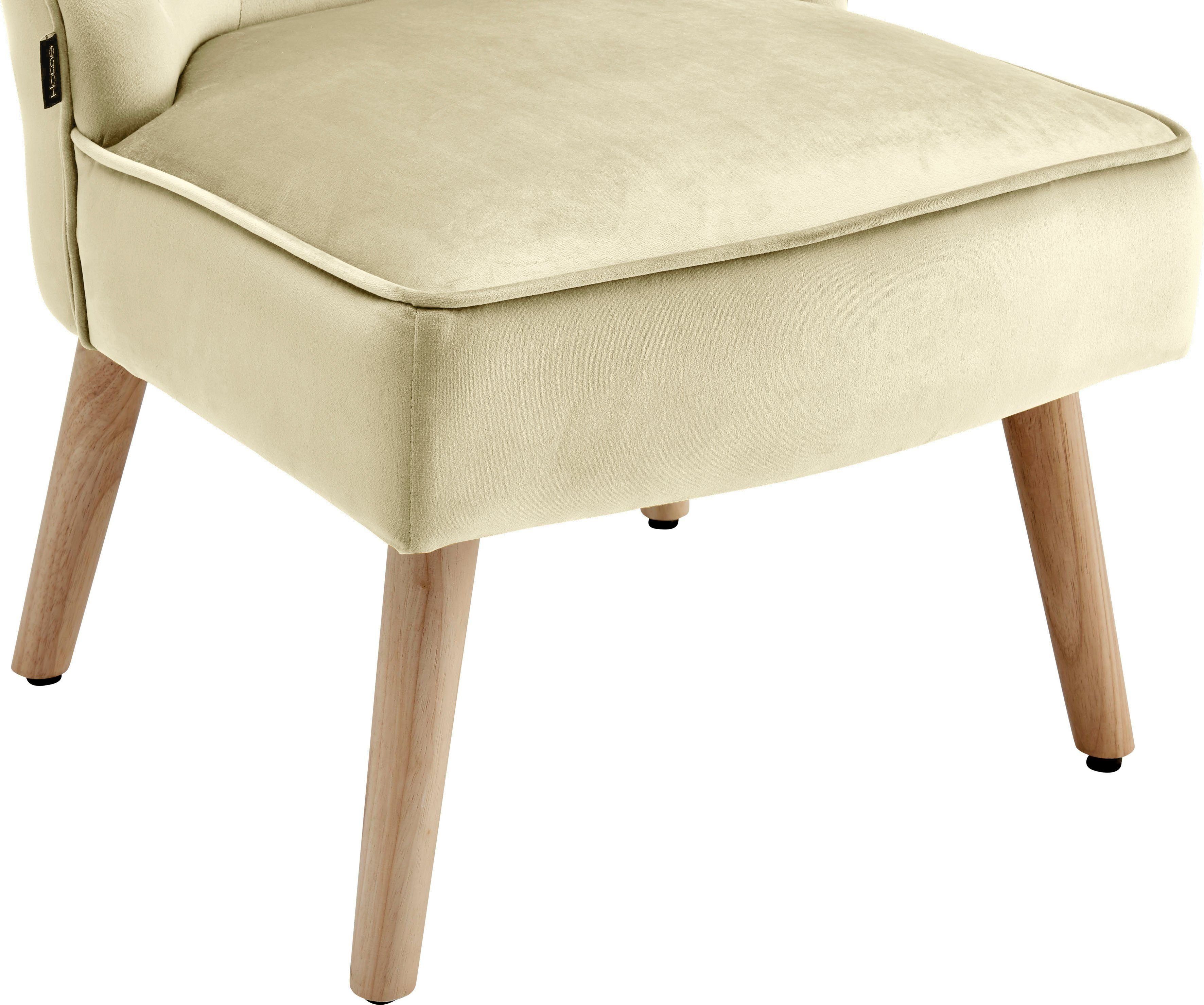 Home affaire Eetkamerstoel Emery set van 2, van mooie zachte fluwelen bekleding, zithoogte 42 cm