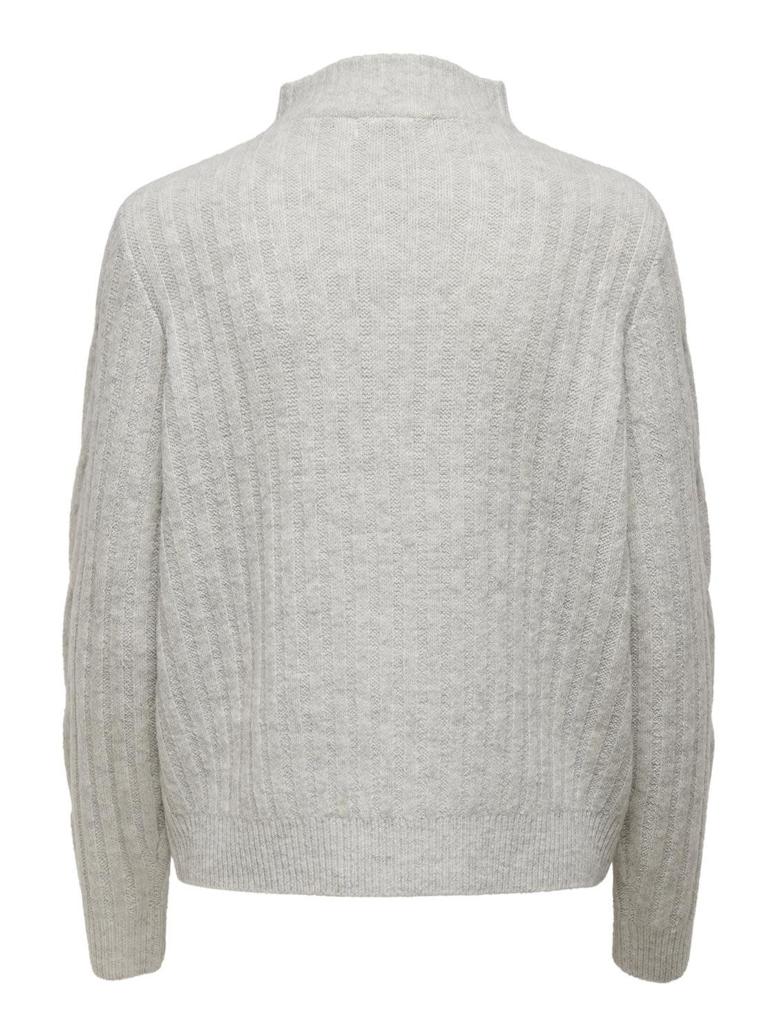 JDY Trui met staande kraag JDYANDREA L/S ZIP CABLE PULLOVE KNT NOOS