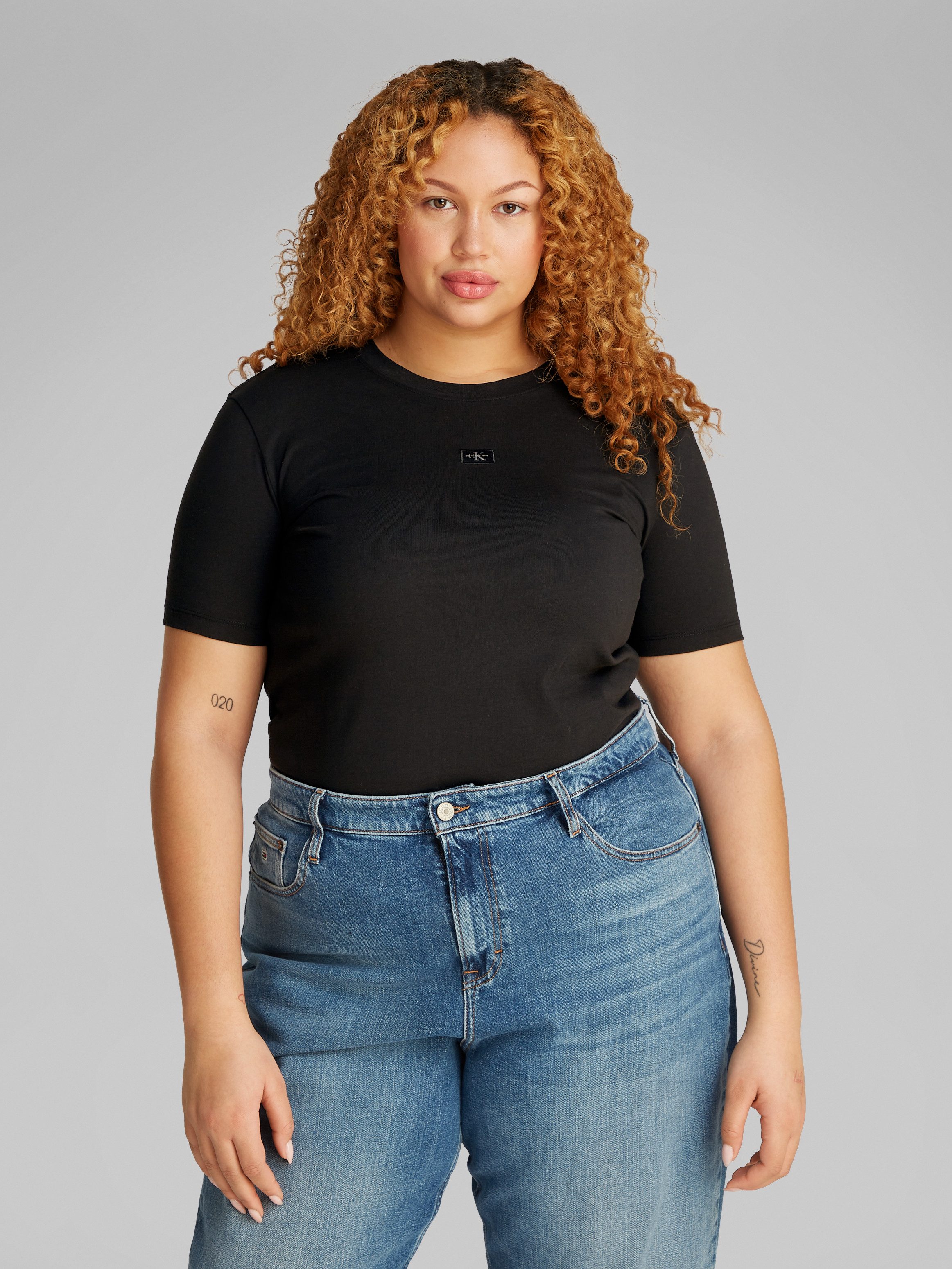 Calvin Klein Jeans Plus T-shirt PLUS WOVEN LABEL REGULAR TEE