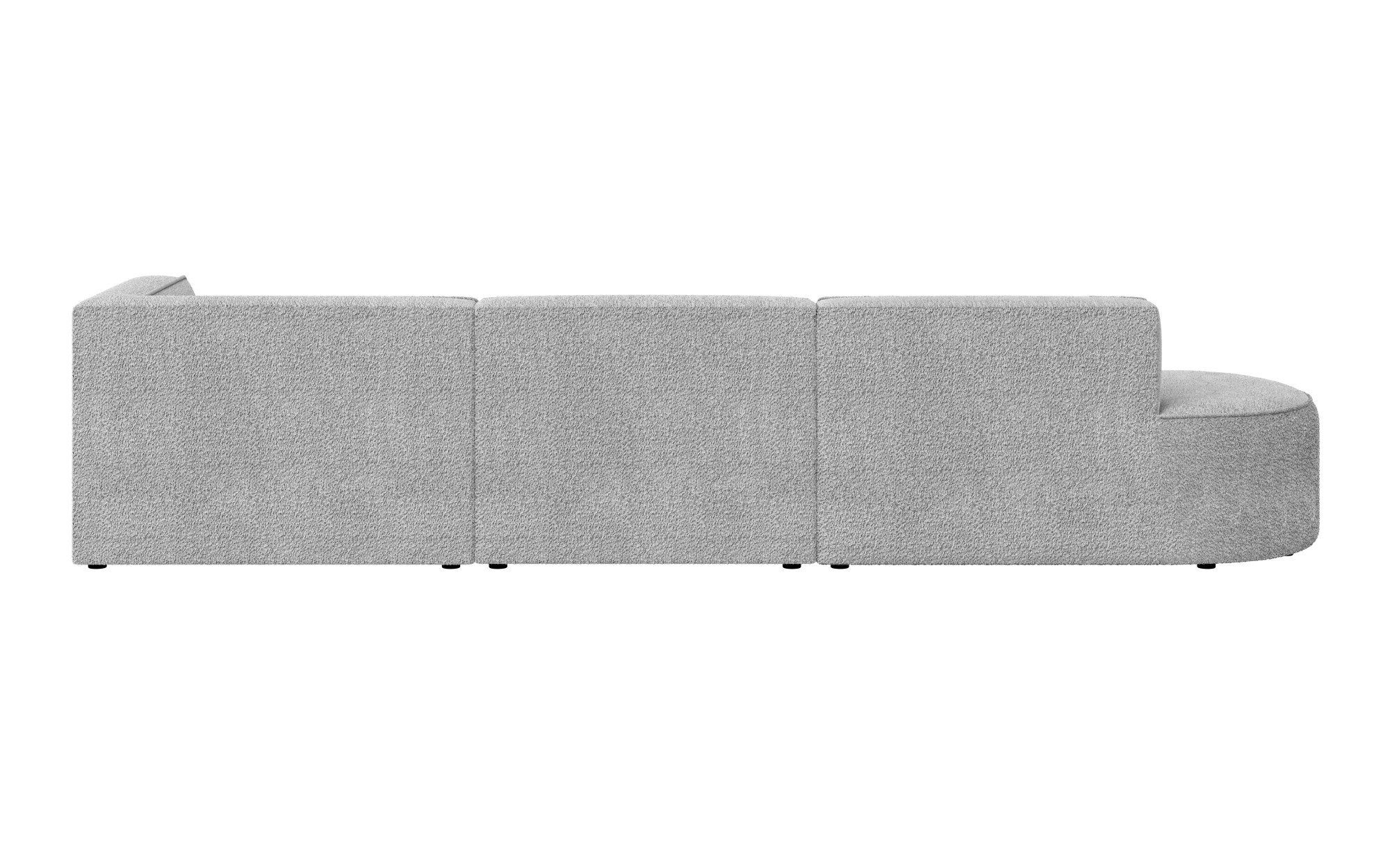 andas Hoekbank EIVIND designerbank met ottomane rechts/links, B/D/H: 343/159/72 cm
