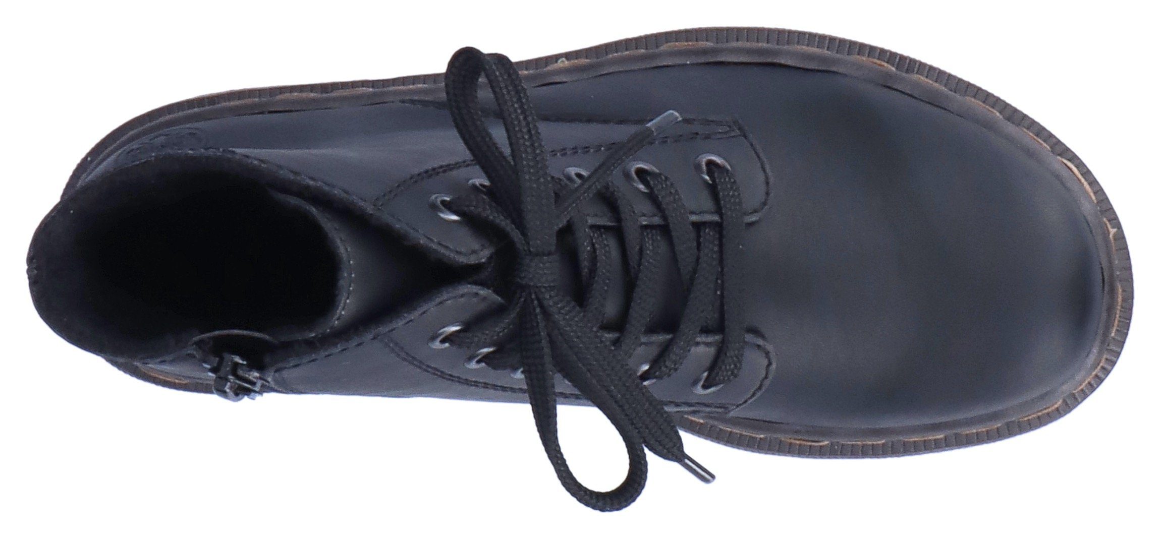 Rieker Hoge veterschoenen veterschoen, blokhak, met logo-embossing