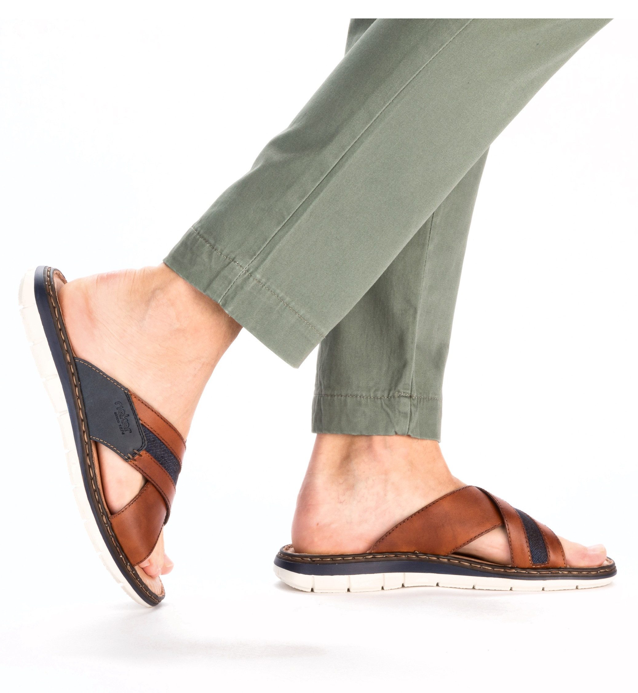 Rieker Slippers , zomerschoen, strandschoen, huisschoen met zachte binnenzool