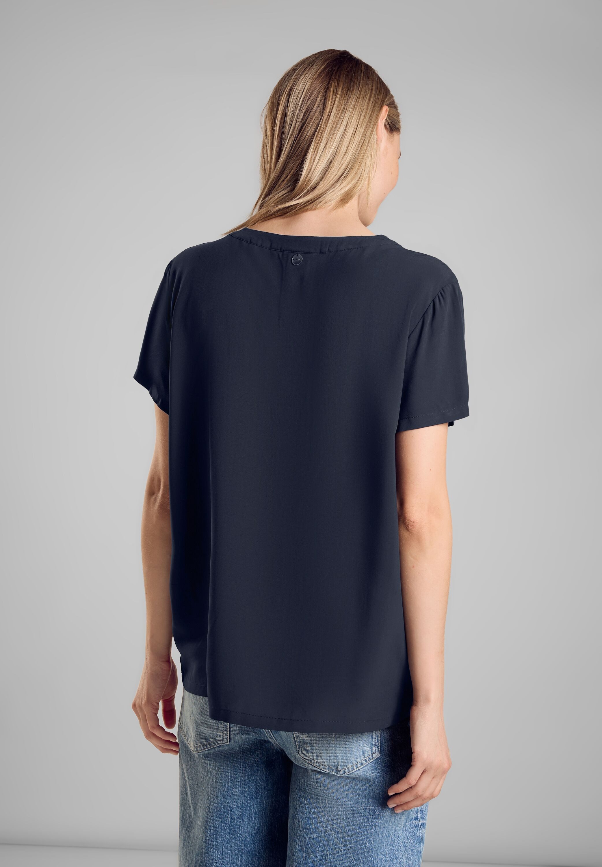 STREET ONE Blouse met korte mouwen met borduurwerk