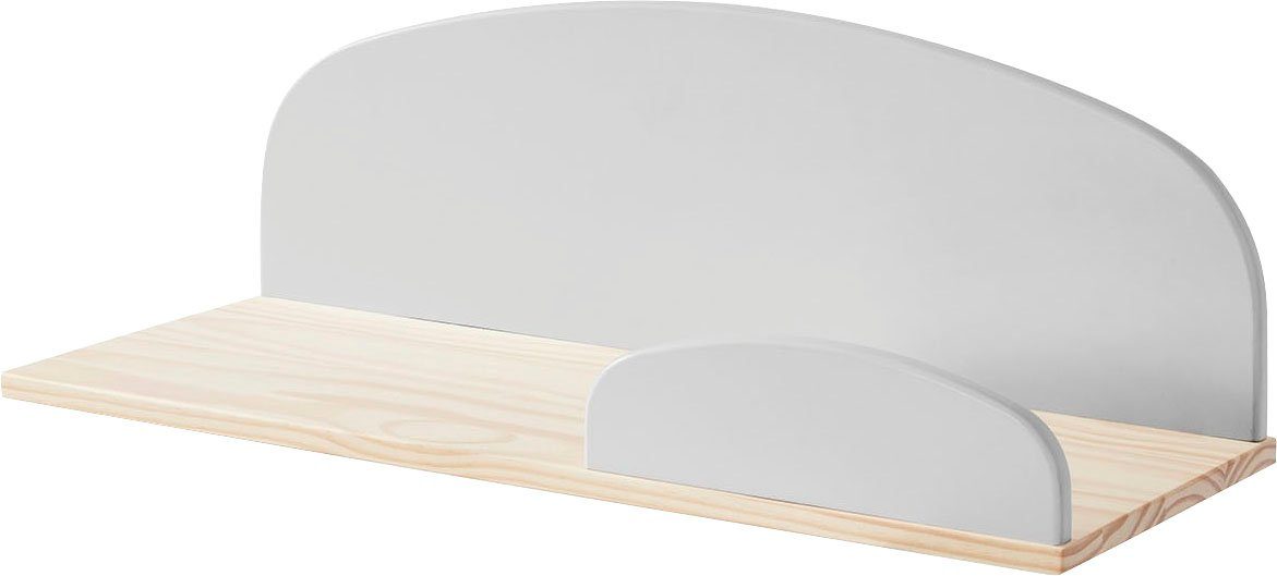 Vipack Kinderrek Kiddy Wandplank gemaakt van grenen, MDF onderdelen, naar keuze 45 of 65 cm breed open kasten & rekken grijs