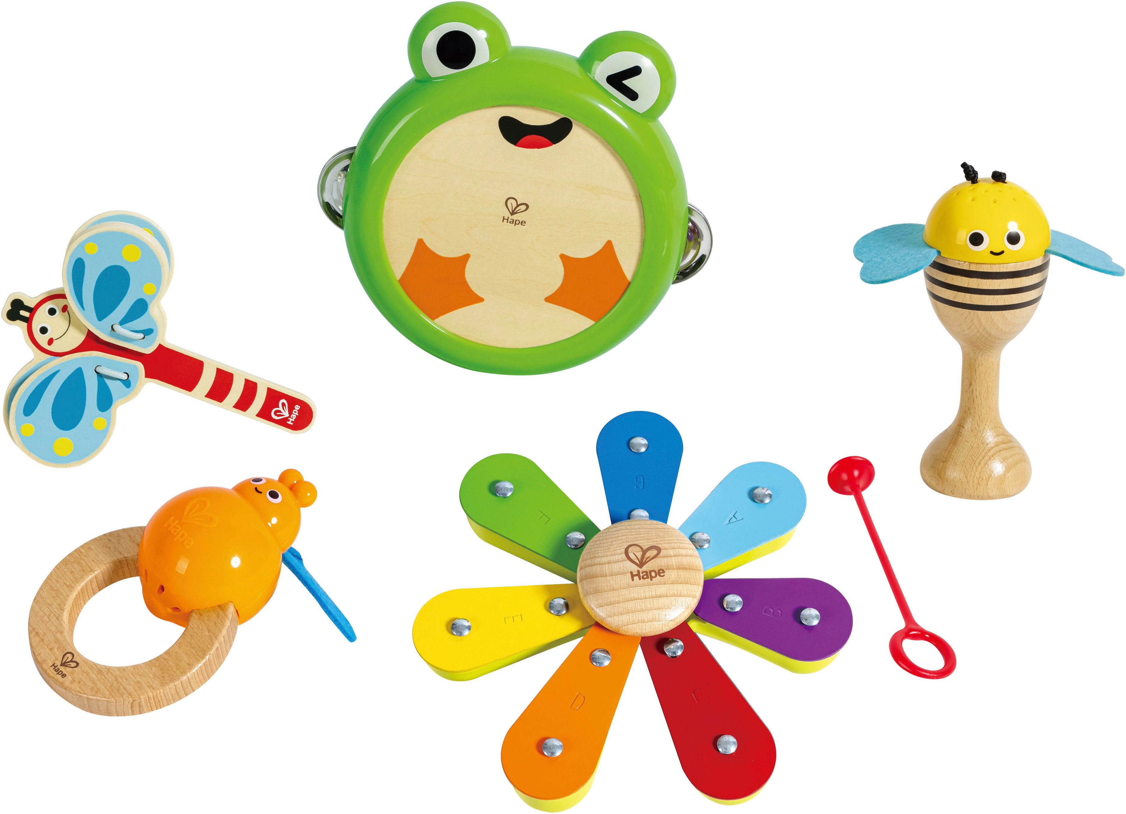 Hape Speelgoed-muziekinstrument Ritme-kit ecru (set)