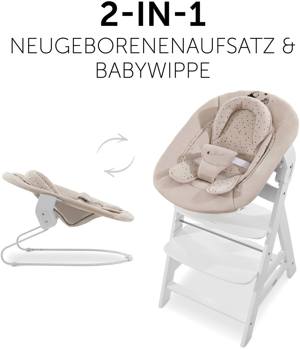 Hauck Opzet voor de kinderstoel Alpha Bouncer 2in1 Winnie the Pooh beige