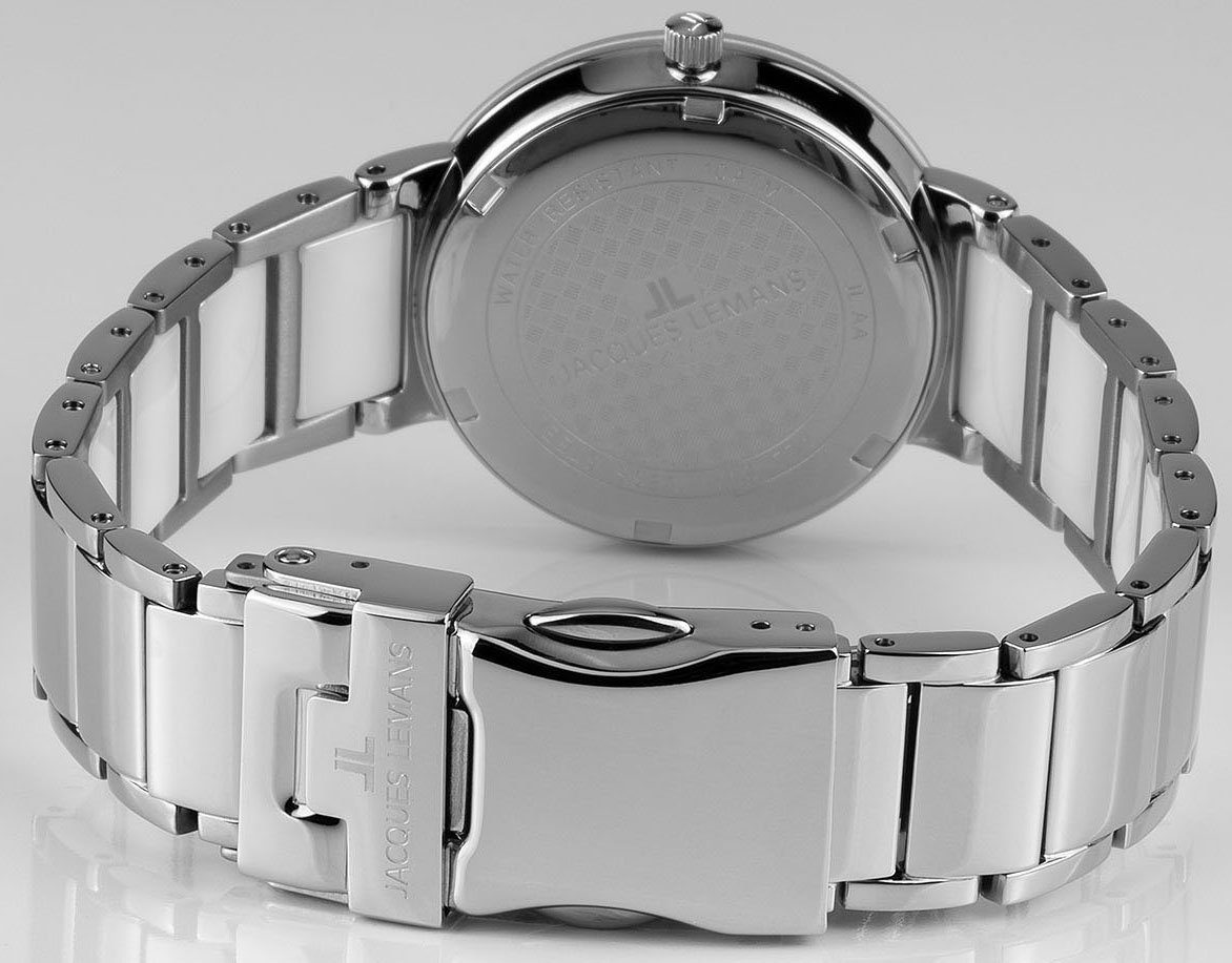 Jacques Lemans Keramisch horloge Monaco, 42-7B Quartz horloge, armbanduhr, dameshorloge, gehard Crystex-glas